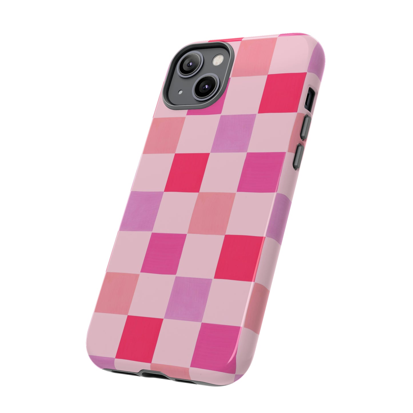 Pink Check Pattern iPhone Case