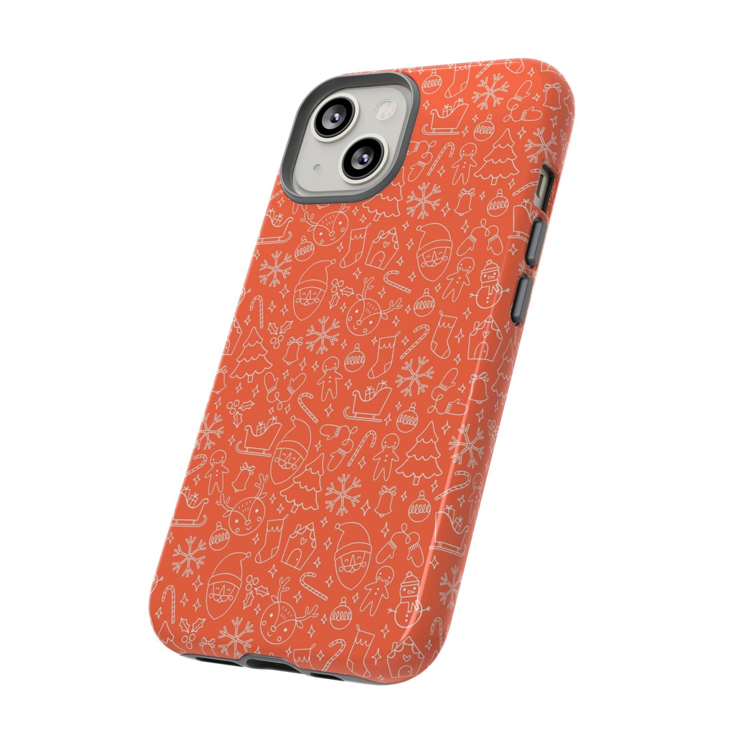 Christmas Doodles - Red - iPhone Case