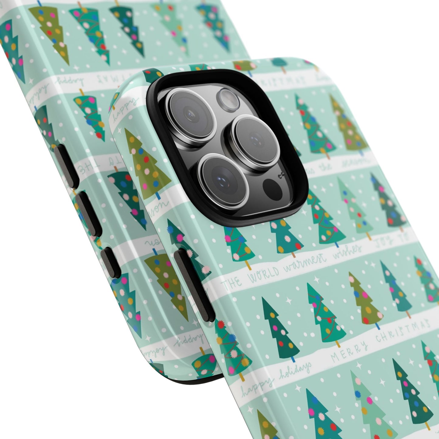 Christmas Trees Row - iPhone Case