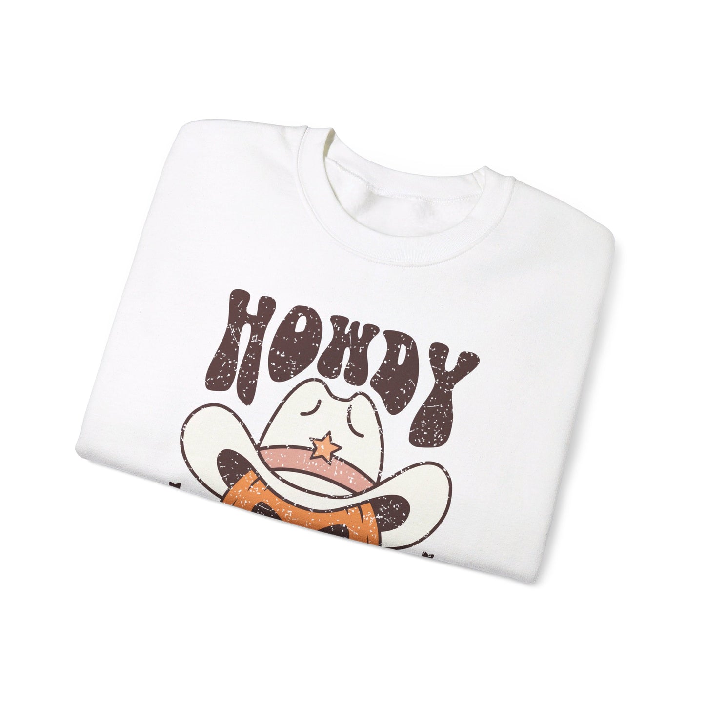 Howdy Pumpkin - Autumn/Fall Pumpkin Sweatshirt - Unisex Heavy Blend™ Crewneck Sweatshirt