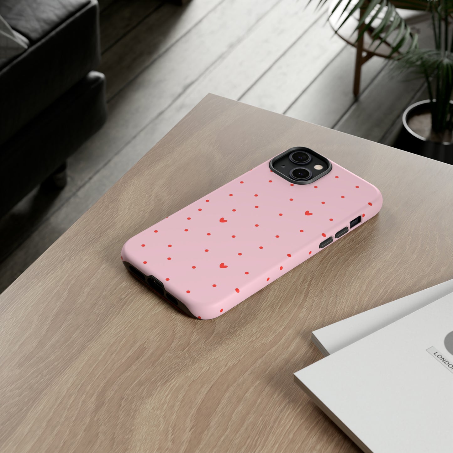 Tiny Hearts on Pink - iPhone Case