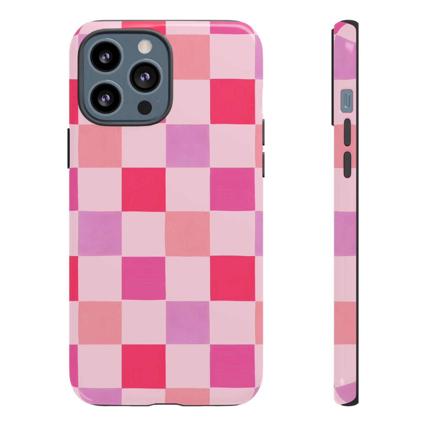 Pink Check Pattern iPhone Case