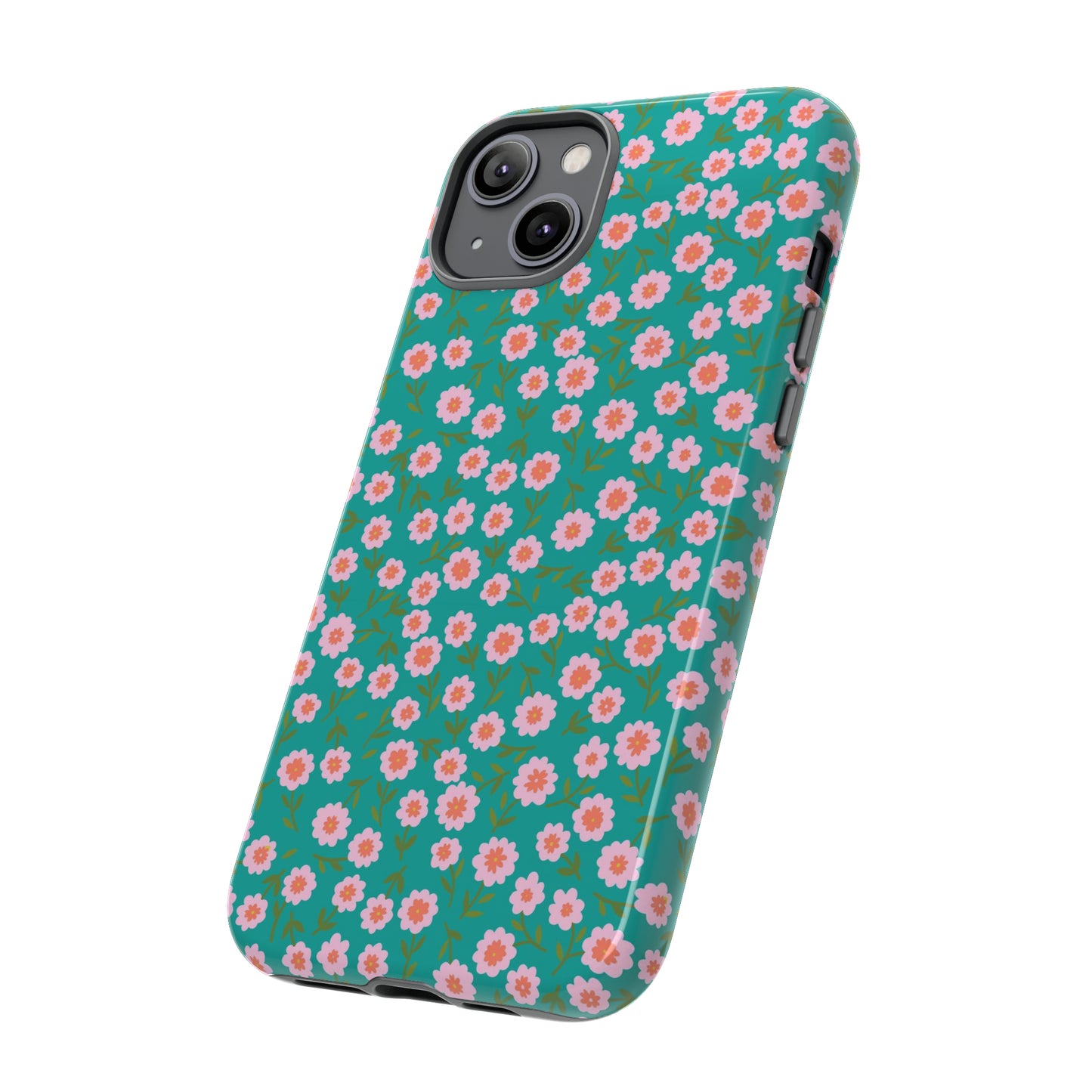 Spring Turquoise Florals - iPhone Case