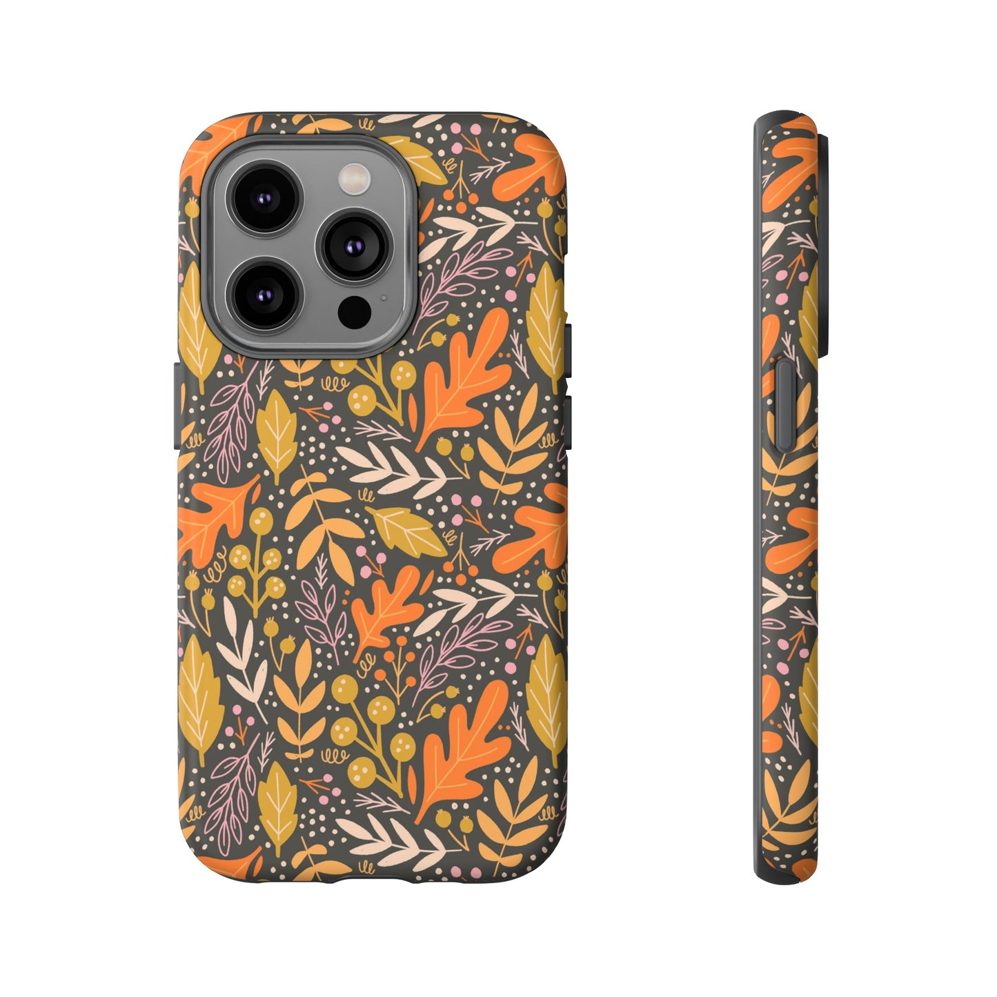 Dark Fall Foliage Leaves - iPhone Case