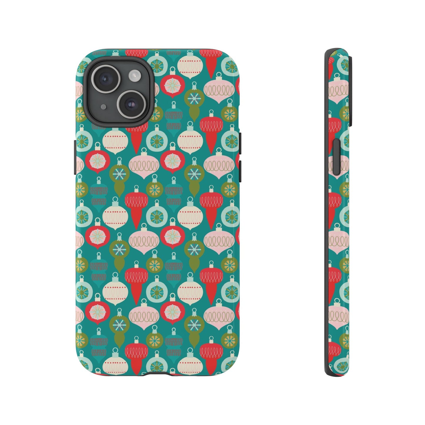 Christmas Ornaments - Green - iPhone Case