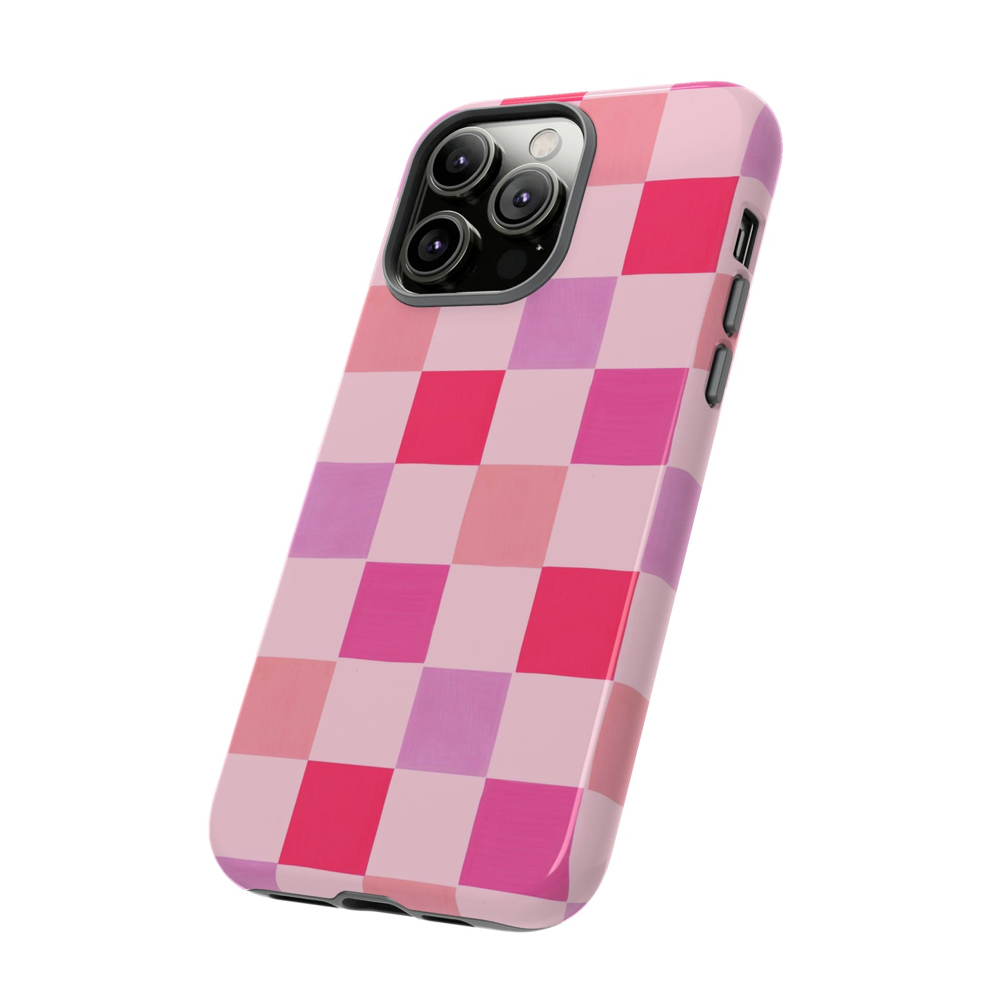 Pink Check Pattern iPhone Case