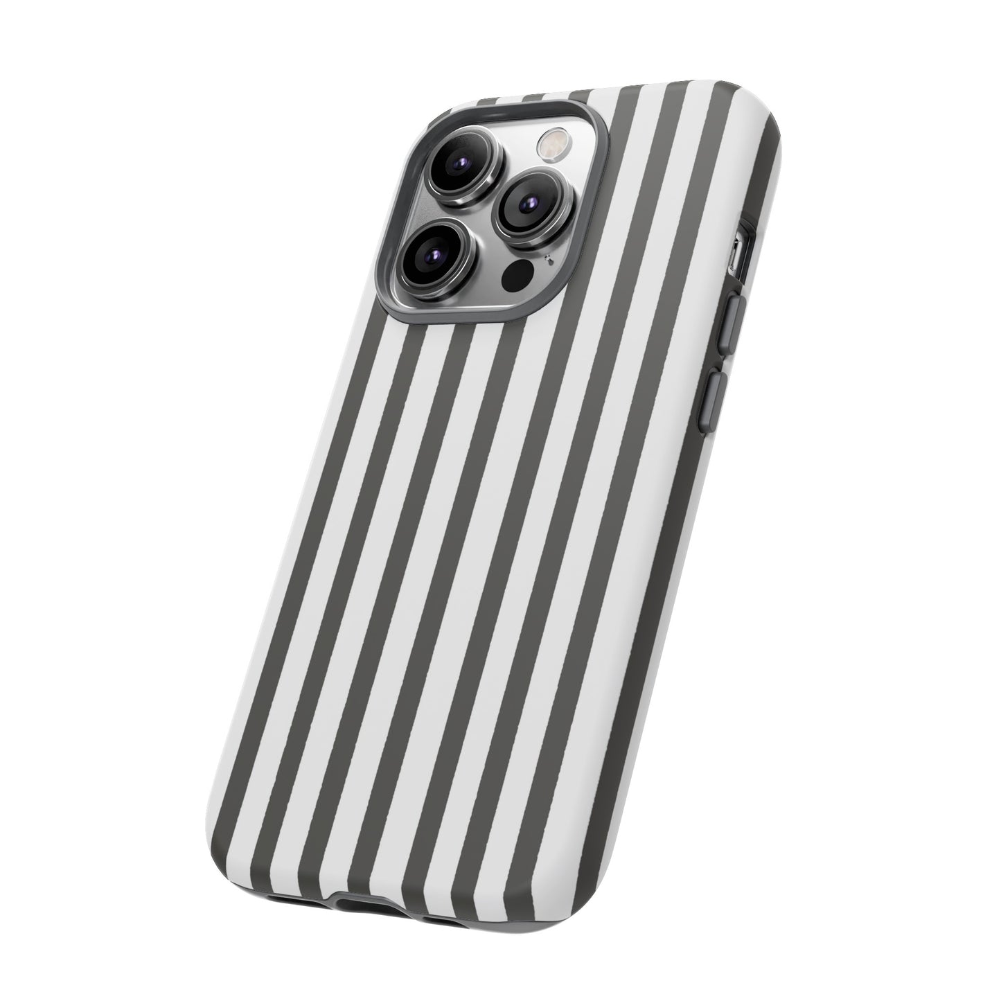 Halloween Black and White Vertical Stripes - iPhone Case