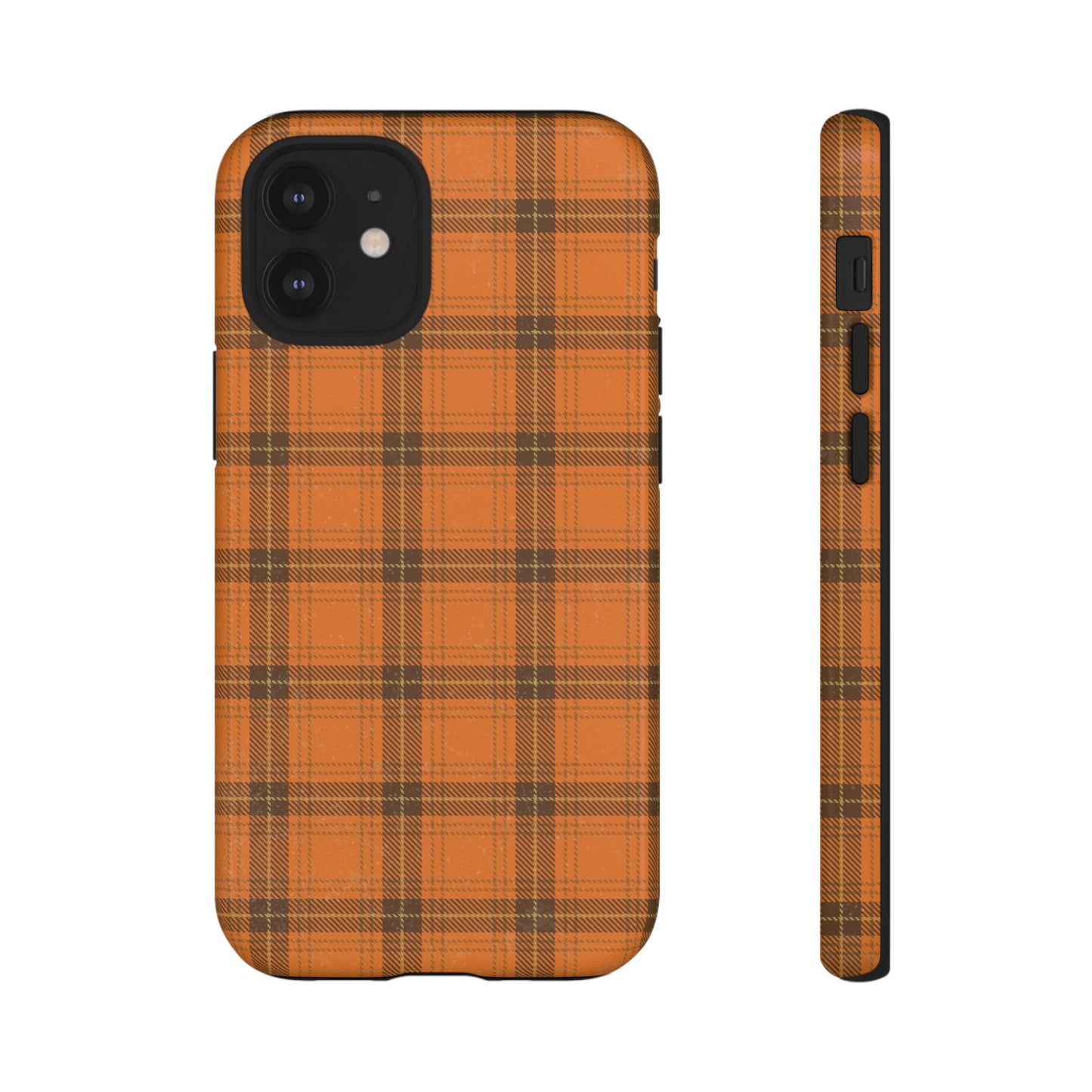 Autumn Orange Plaid - iPhone Case