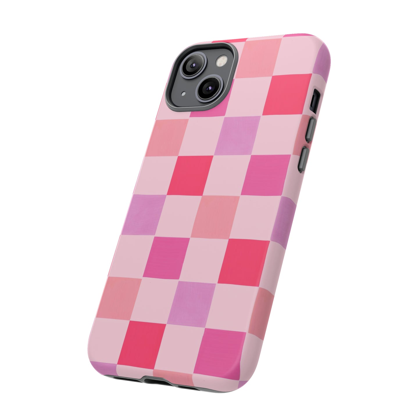 Pink Check Pattern iPhone Case