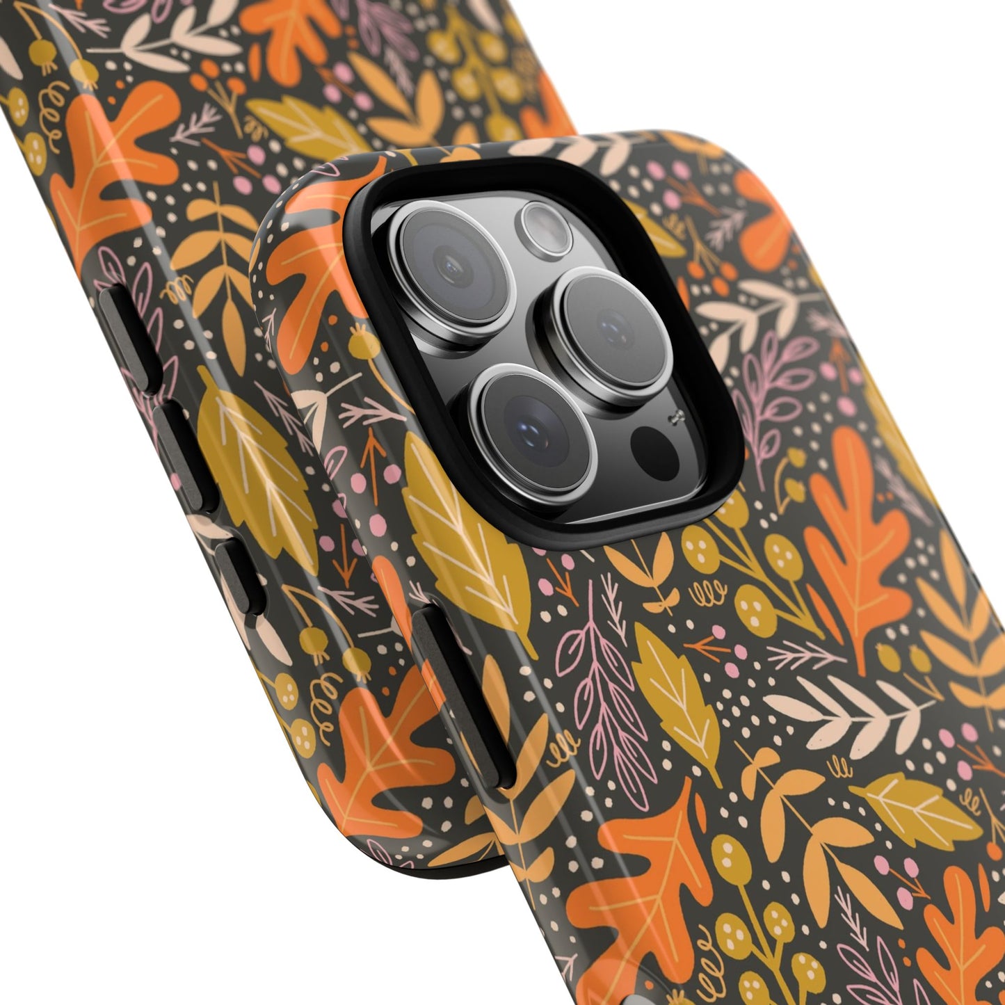 Dark Fall Foliage Leaves - iPhone Case