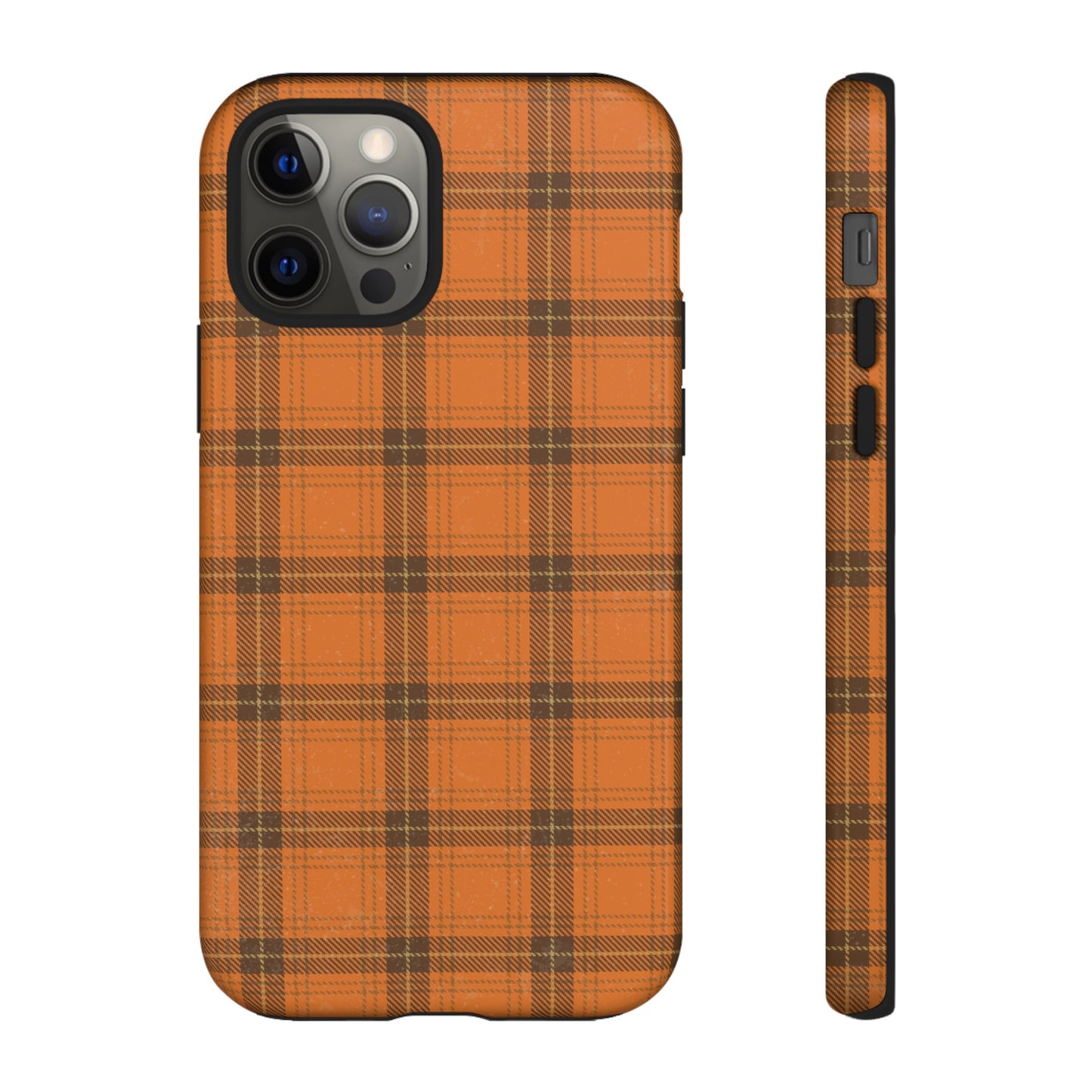 Autumn Orange Plaid - iPhone Case