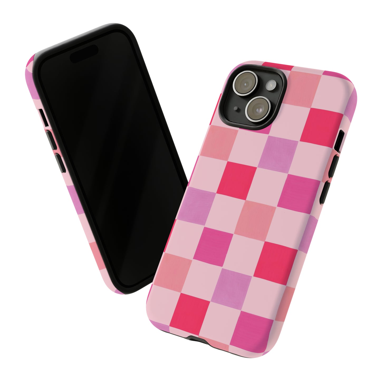 Pink Check Pattern iPhone Case