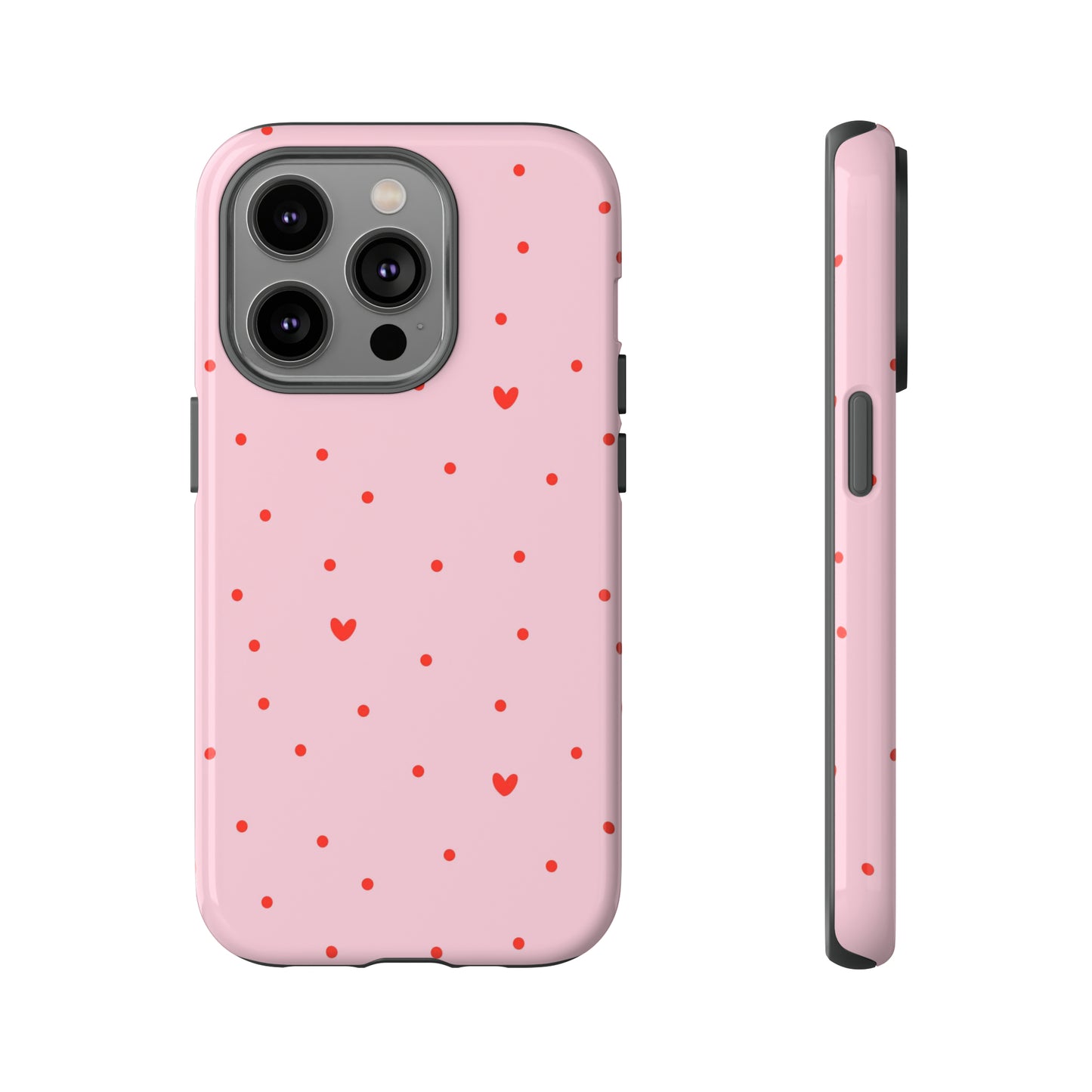 Tiny Hearts on Pink - iPhone Case