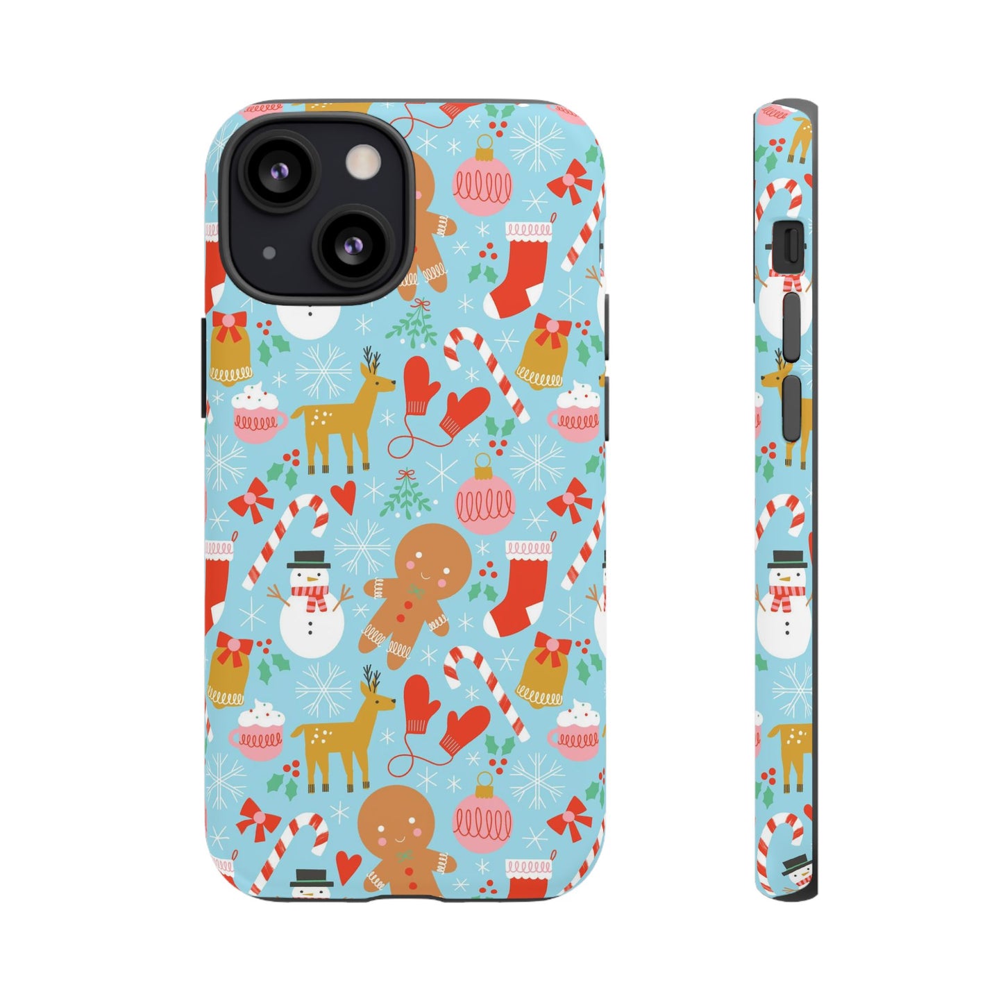 Christmas Characters Blue - iPhone Case