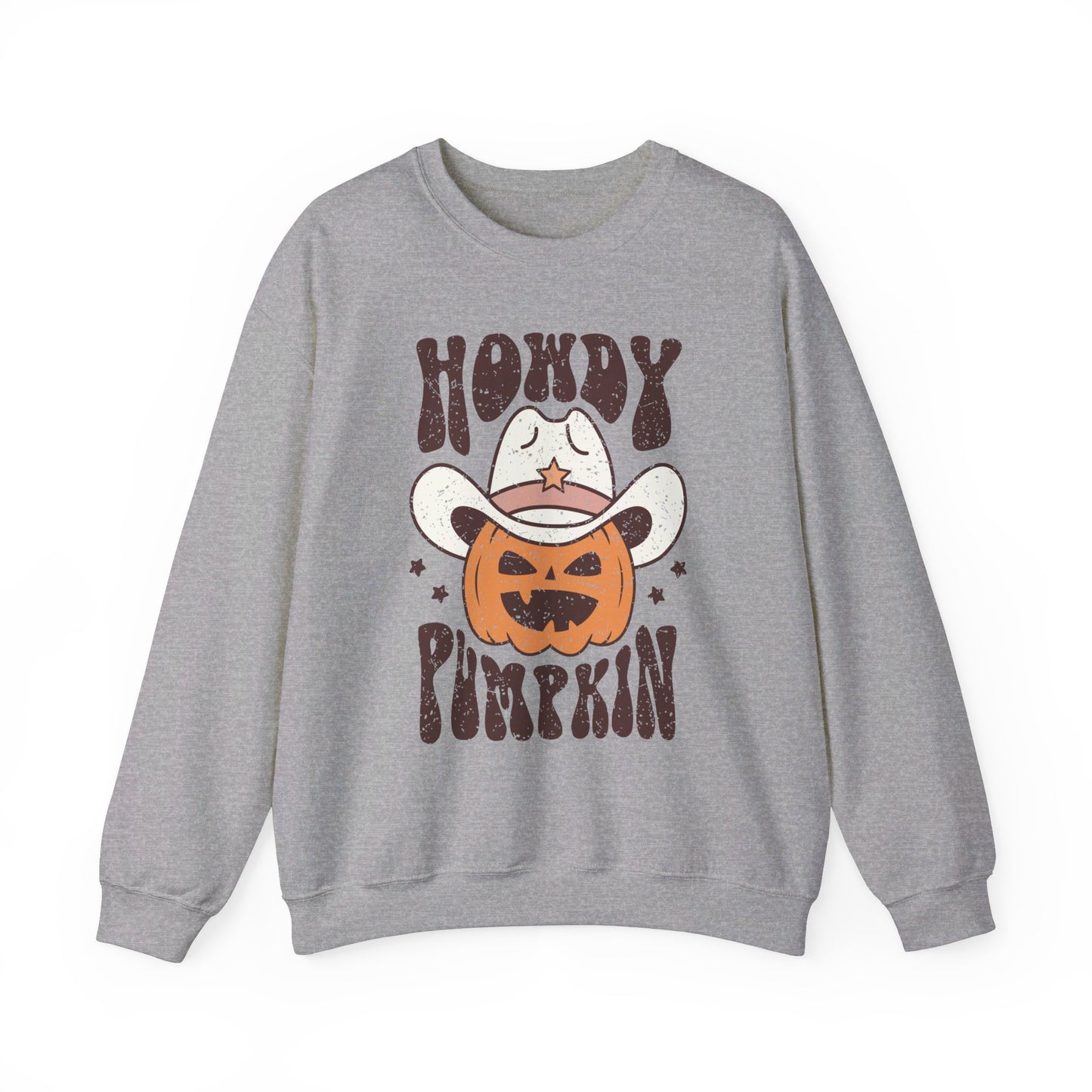 Howdy Pumpkin - Autumn/Fall Pumpkin Sweatshirt - Unisex Heavy Blend™ Crewneck Sweatshirt