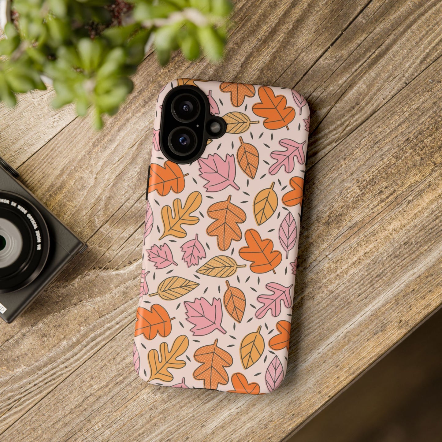 Doodled Fall Leaves - iPhone Case