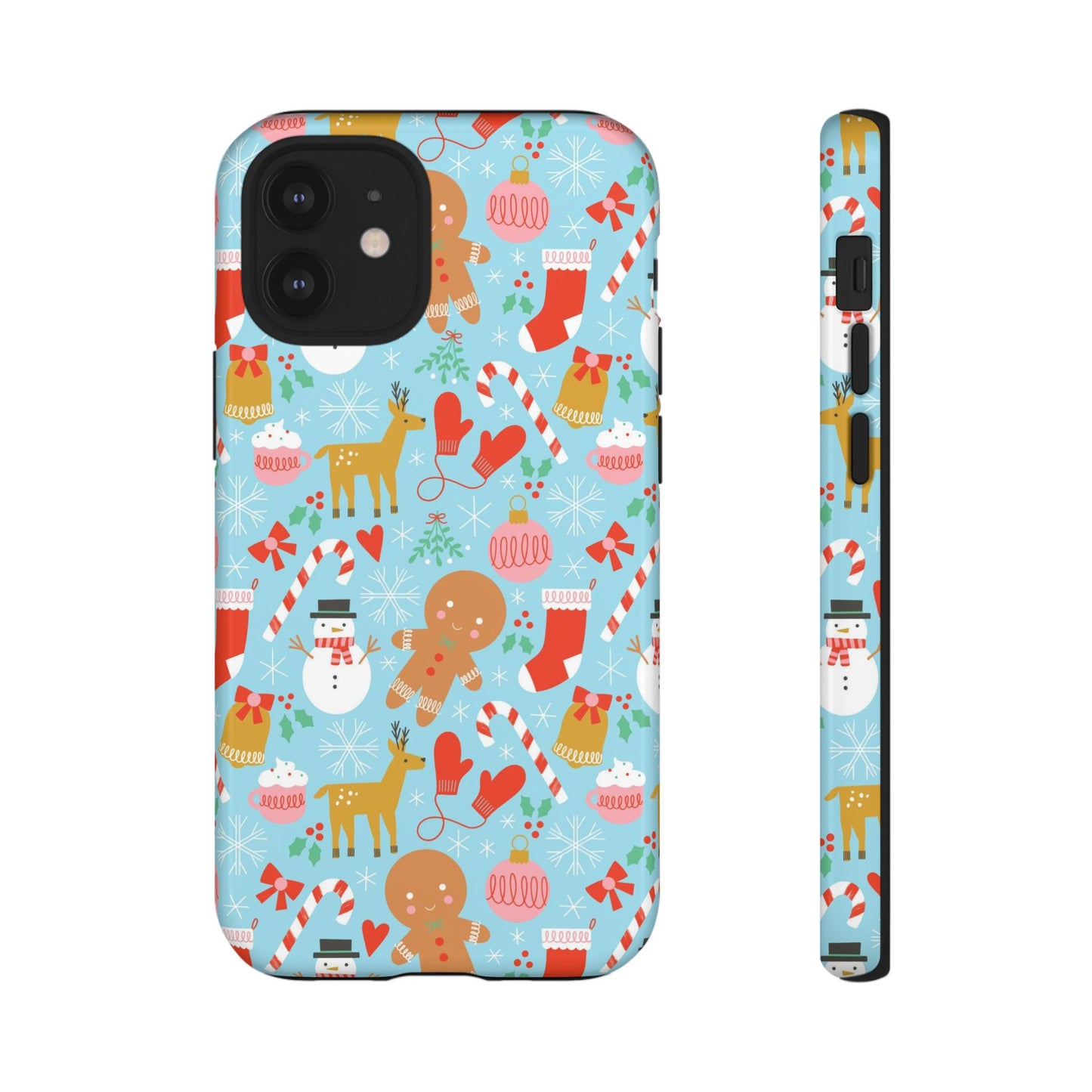 Christmas Characters Blue - iPhone Case