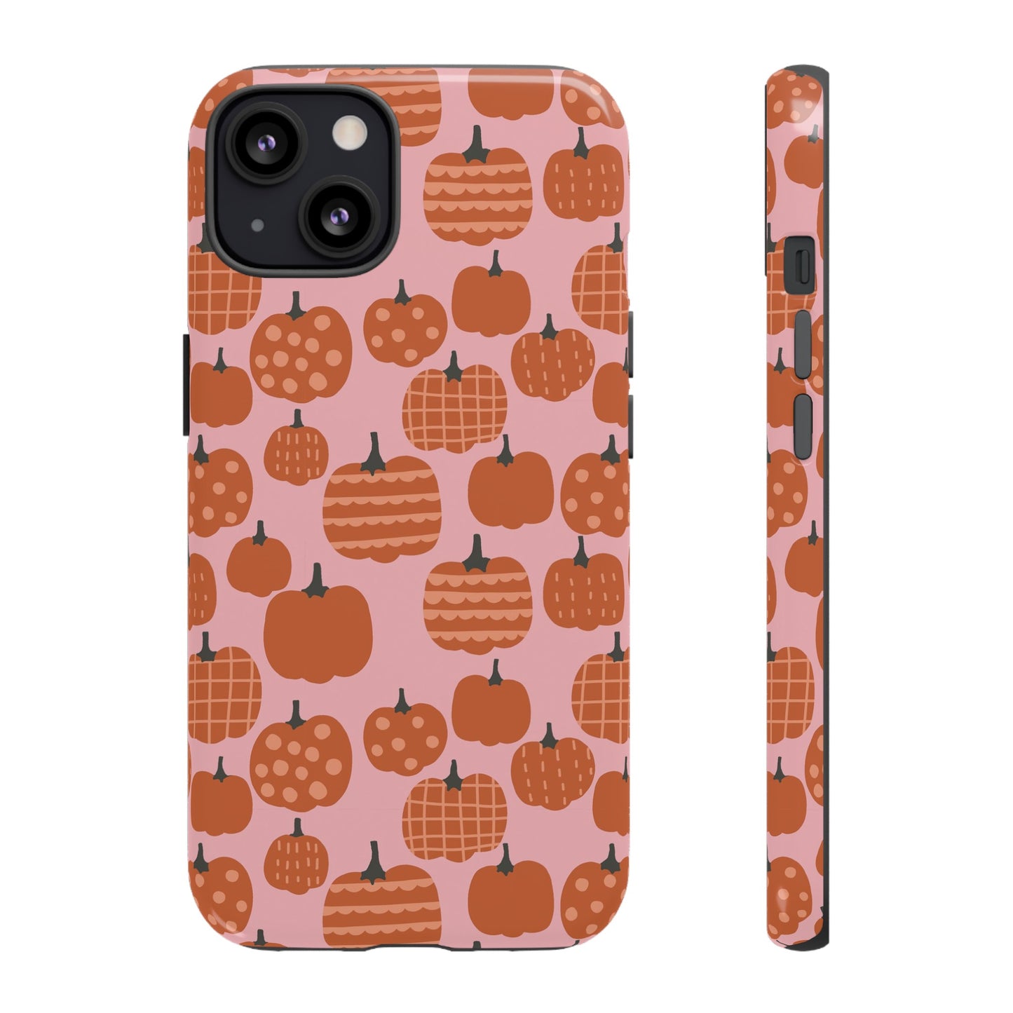 Fall Pumpkins with Pink Background - iPhone Case