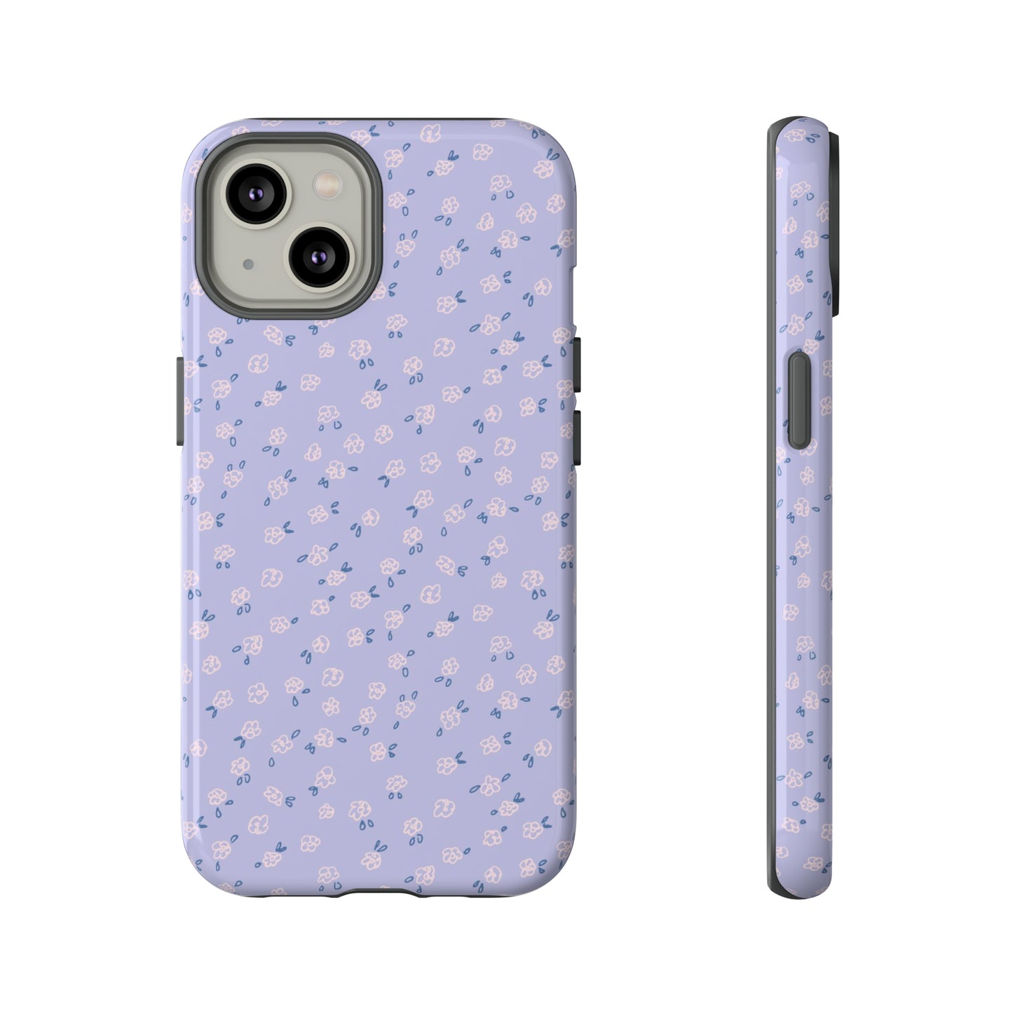 Lavender Flower Scribbles - iPhone Case