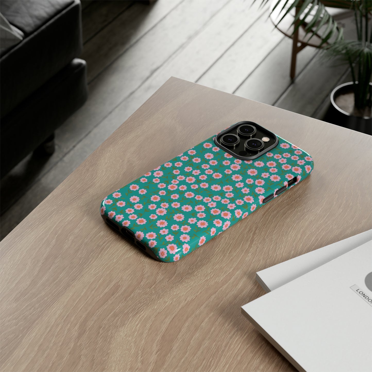 Spring Turquoise Florals - iPhone Case