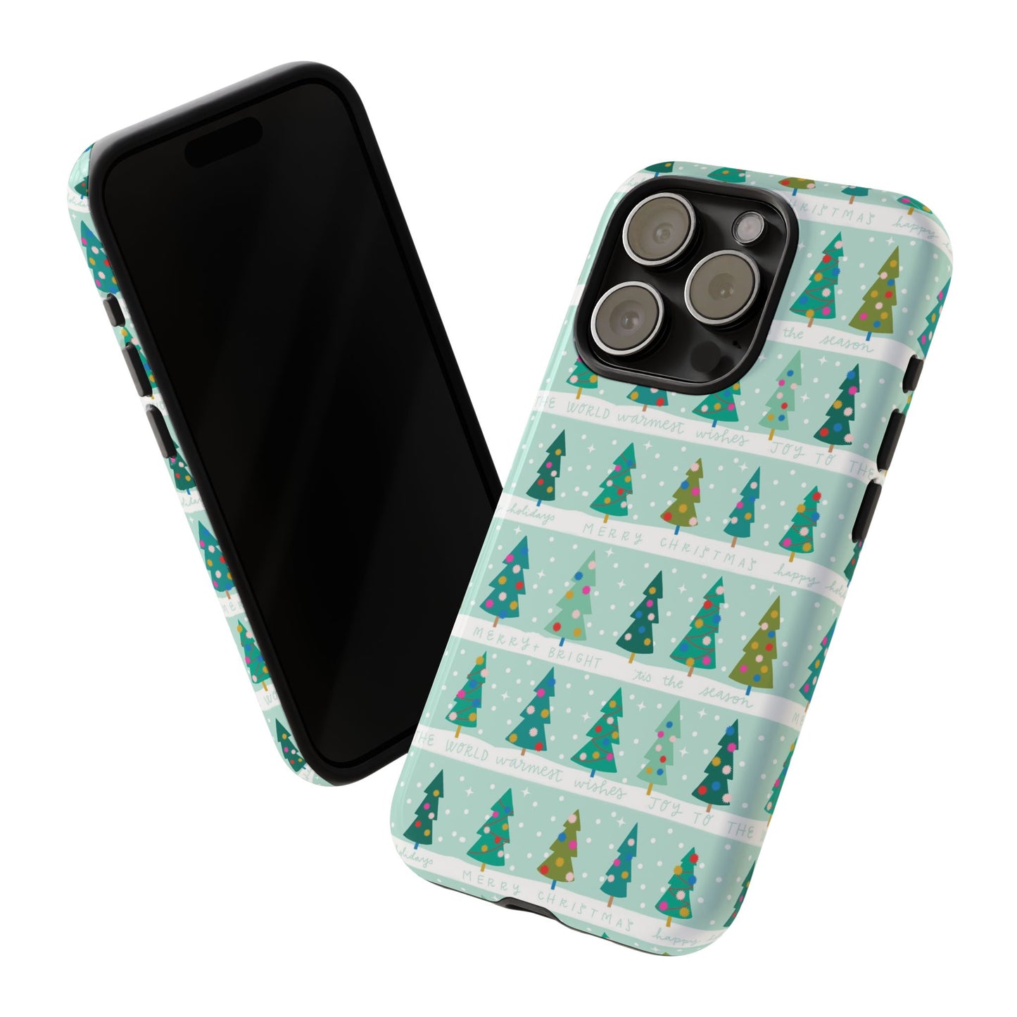 Christmas Trees Row - iPhone Case