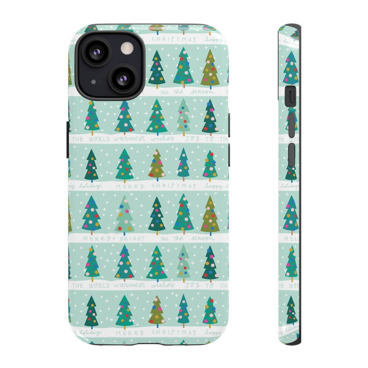 Christmas Trees Row - iPhone Case