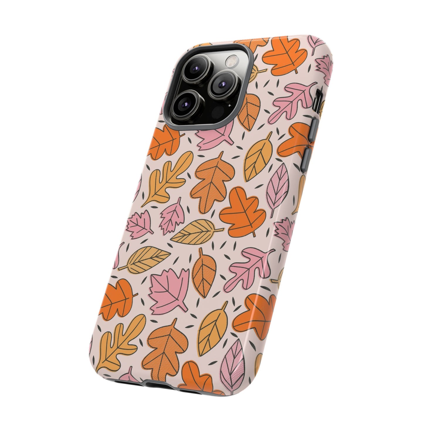 Doodled Fall Leaves - iPhone Case