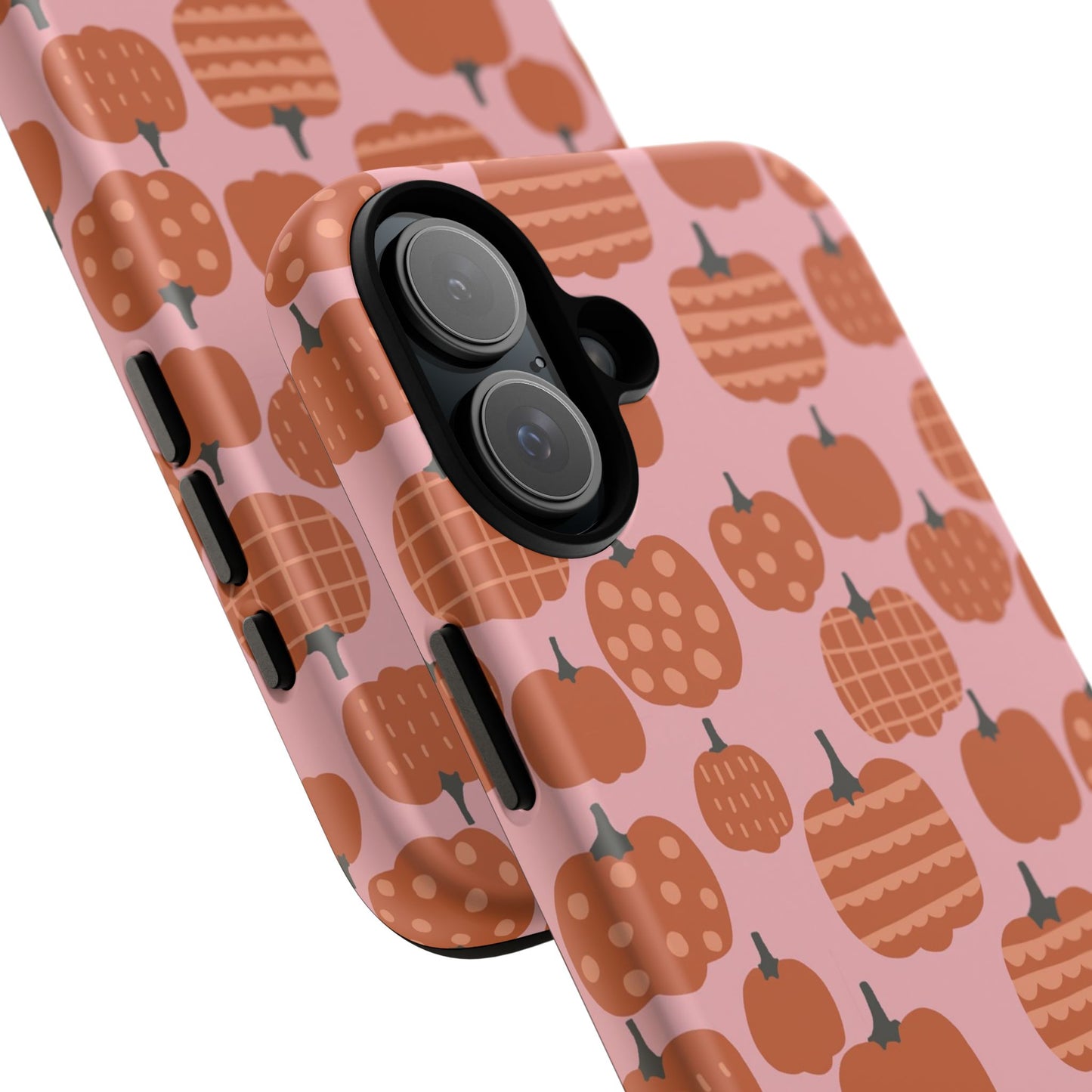 Fall Pumpkins with Pink Background - iPhone Case