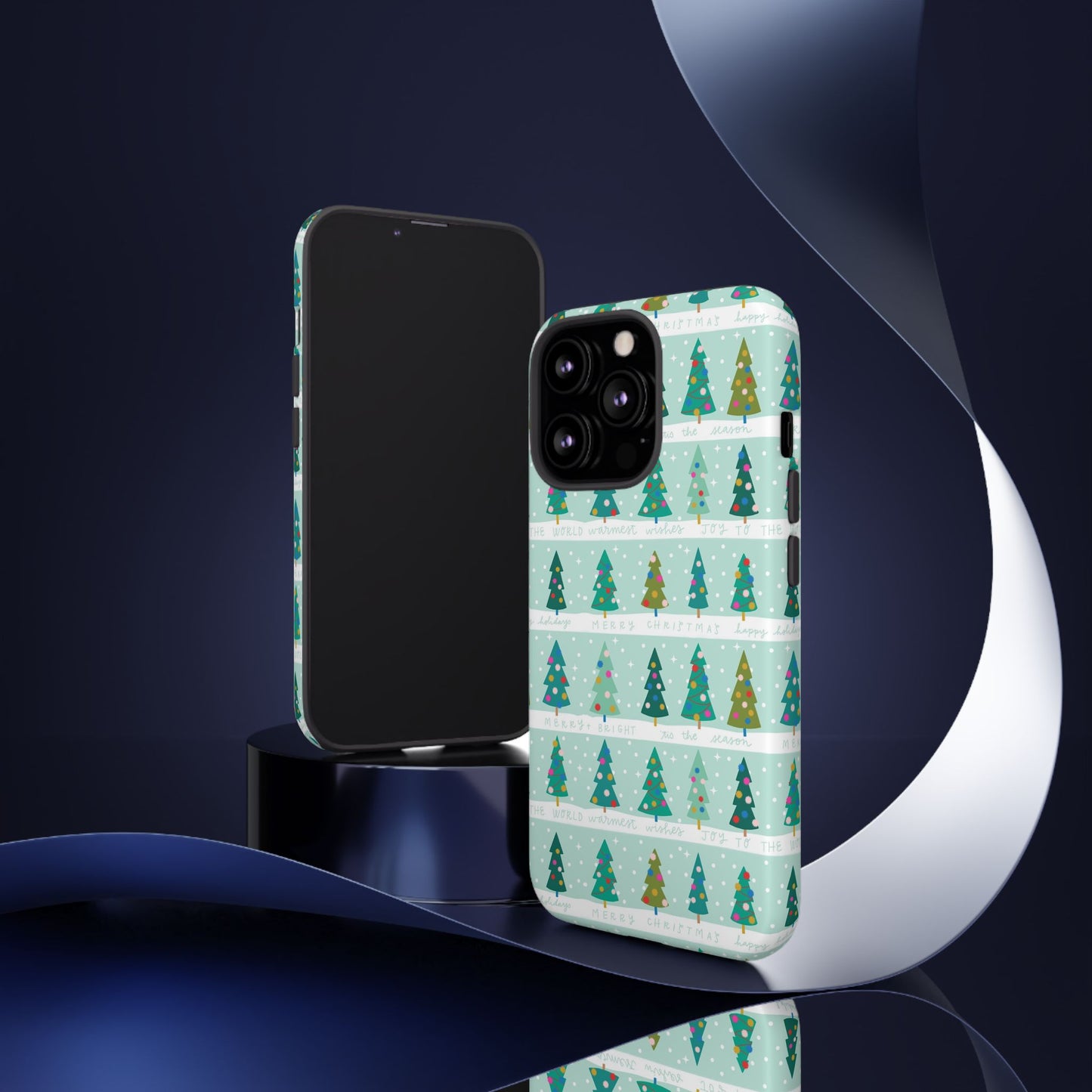 Christmas Trees Row - iPhone Case