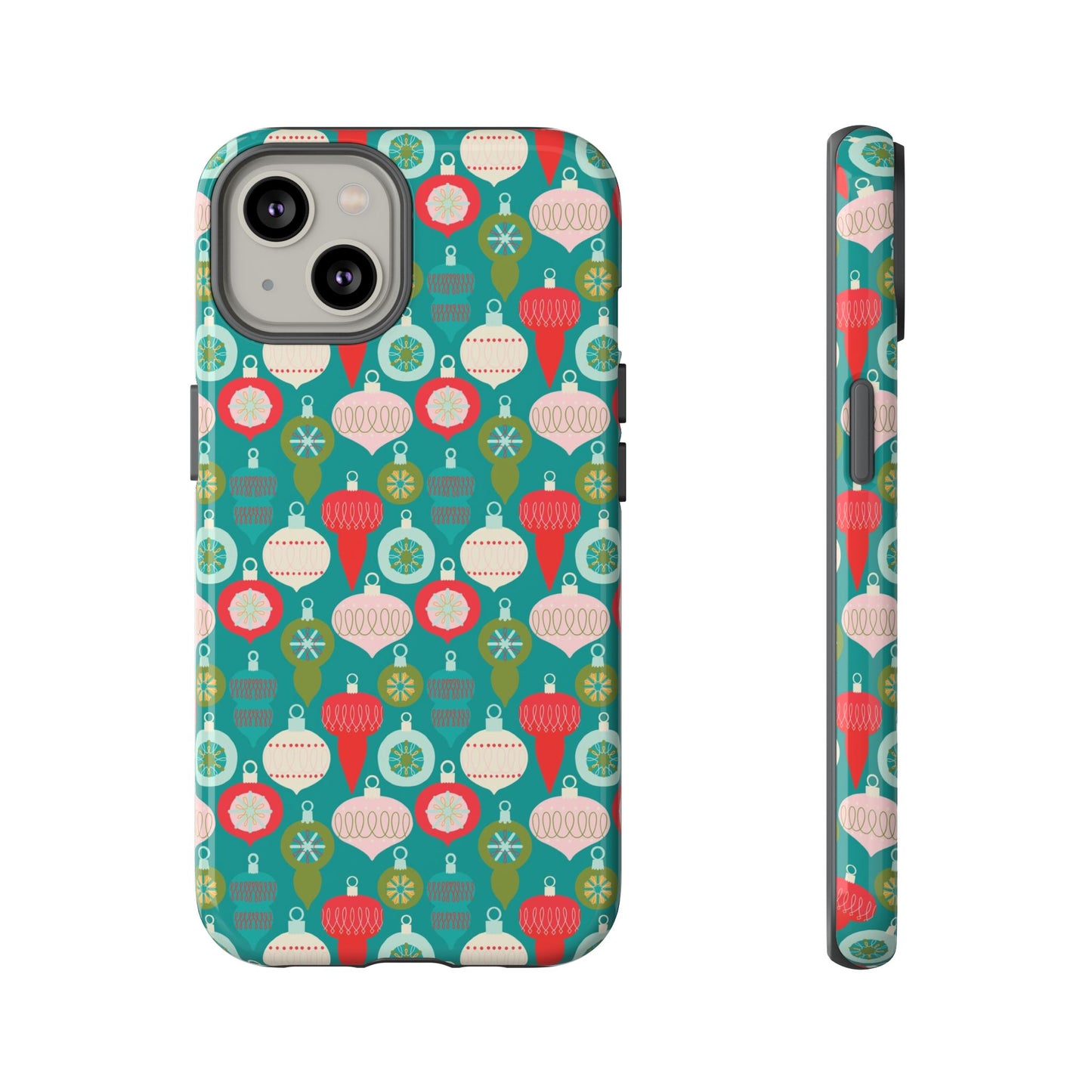 Christmas Ornaments - Green - iPhone Case