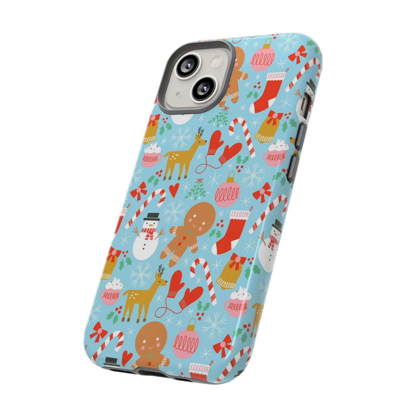 Christmas Characters Blue - iPhone Case