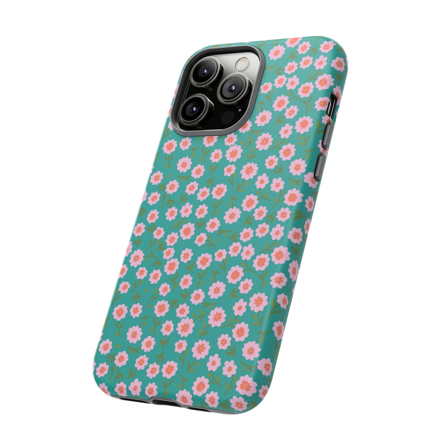 Spring Turquoise Florals - iPhone Case