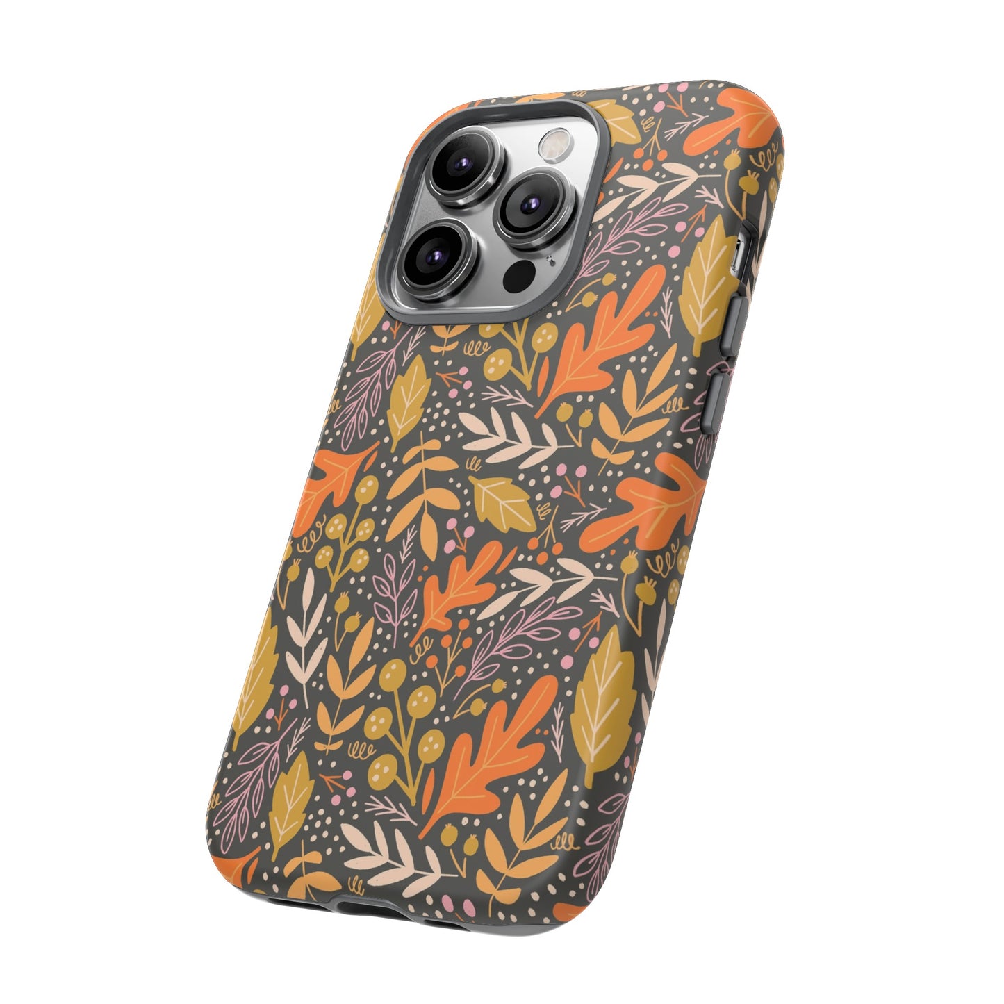 Dark Fall Foliage Leaves - iPhone Case