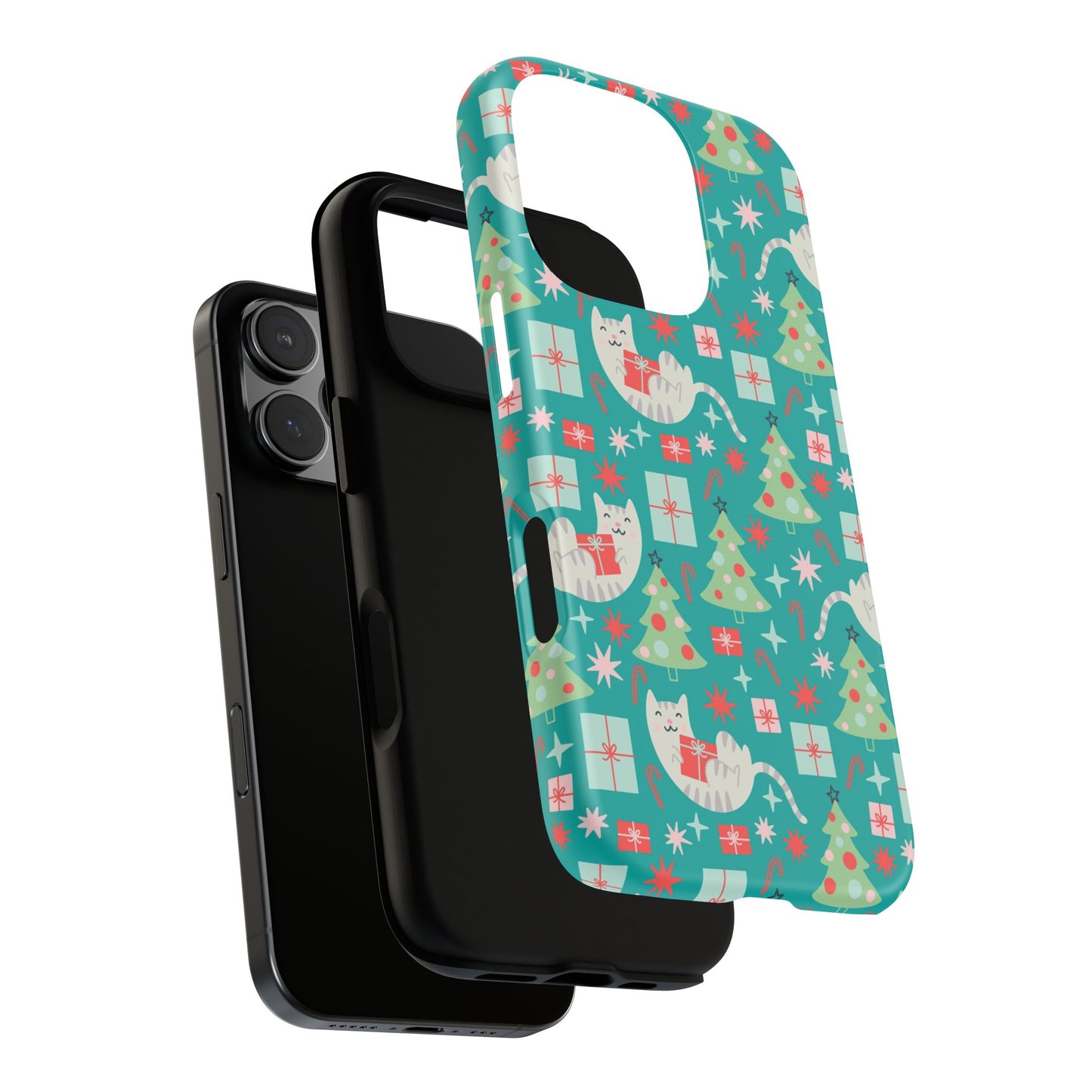 Cats With Christmas Gifts - iPhone Case