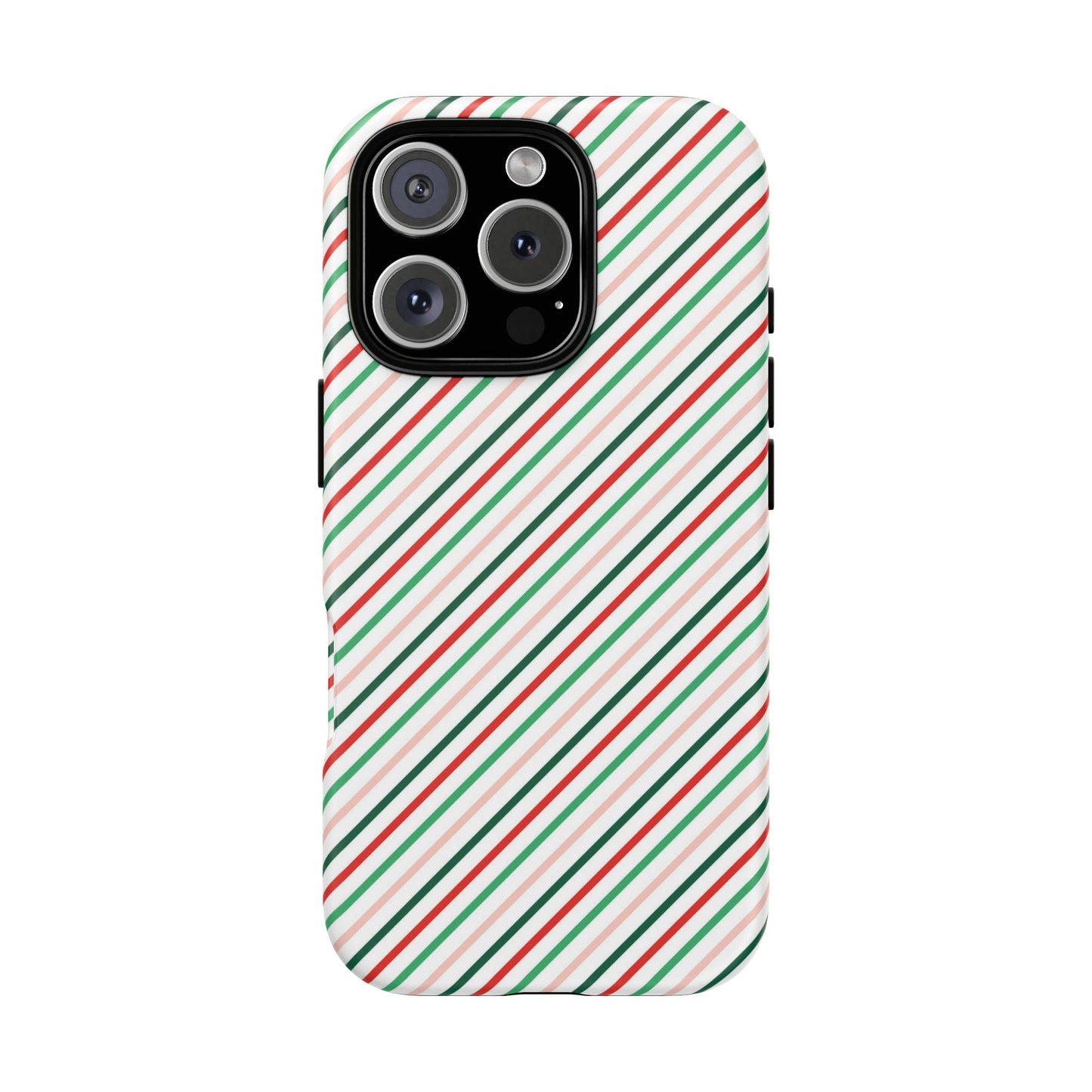 Christmas Diagonal Stripes - iPhone Case