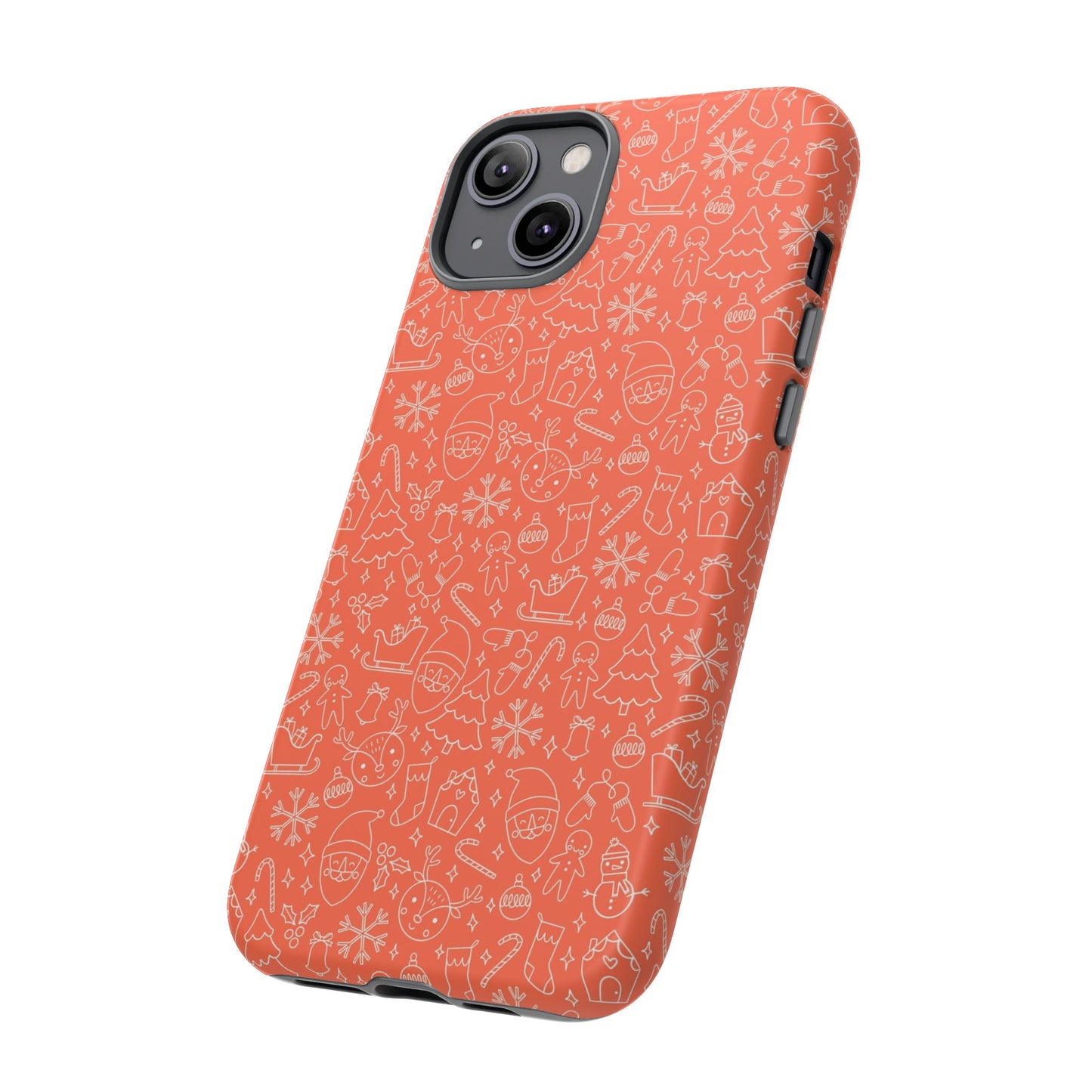 Christmas Doodles - Red - iPhone Case