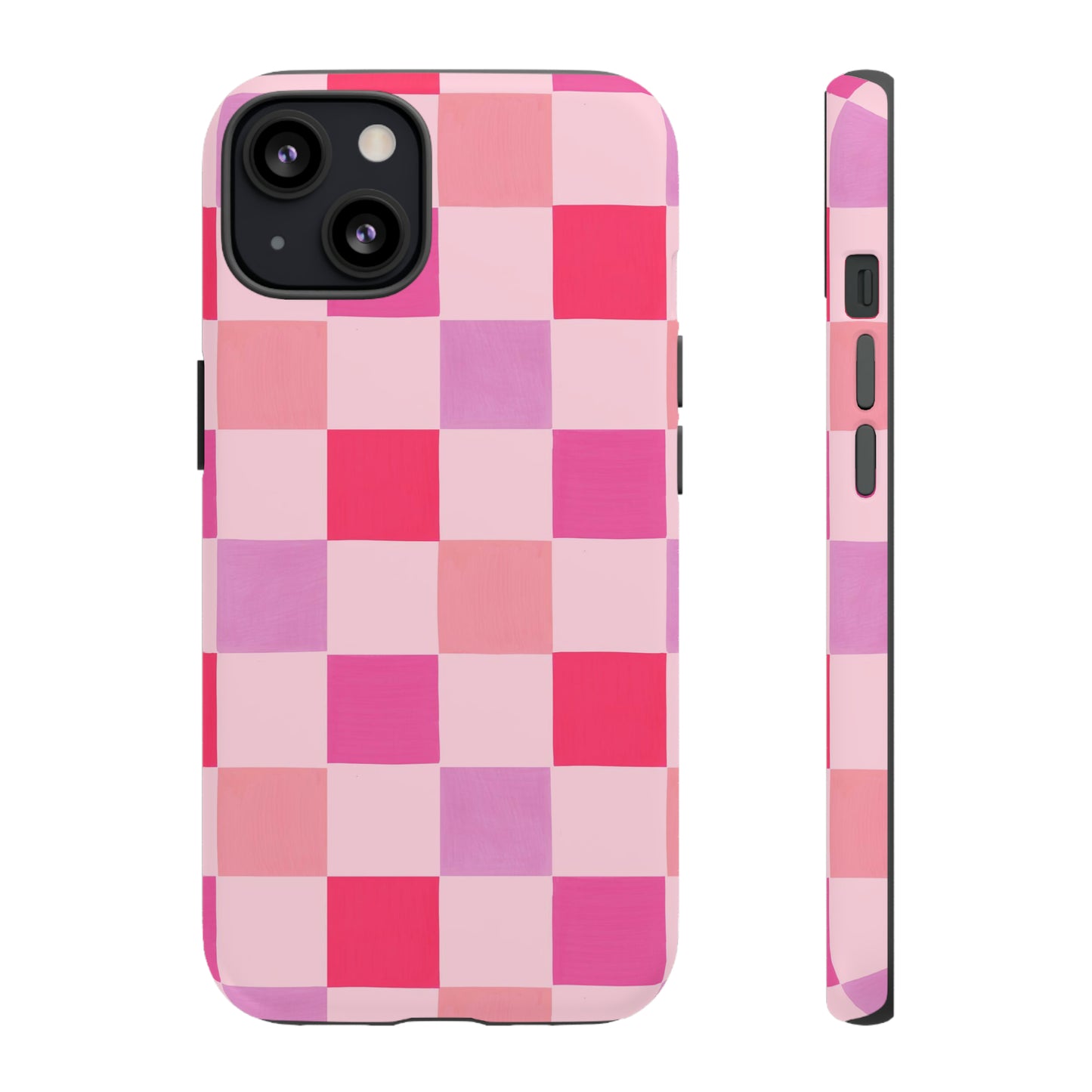 Pink Check Pattern iPhone Case