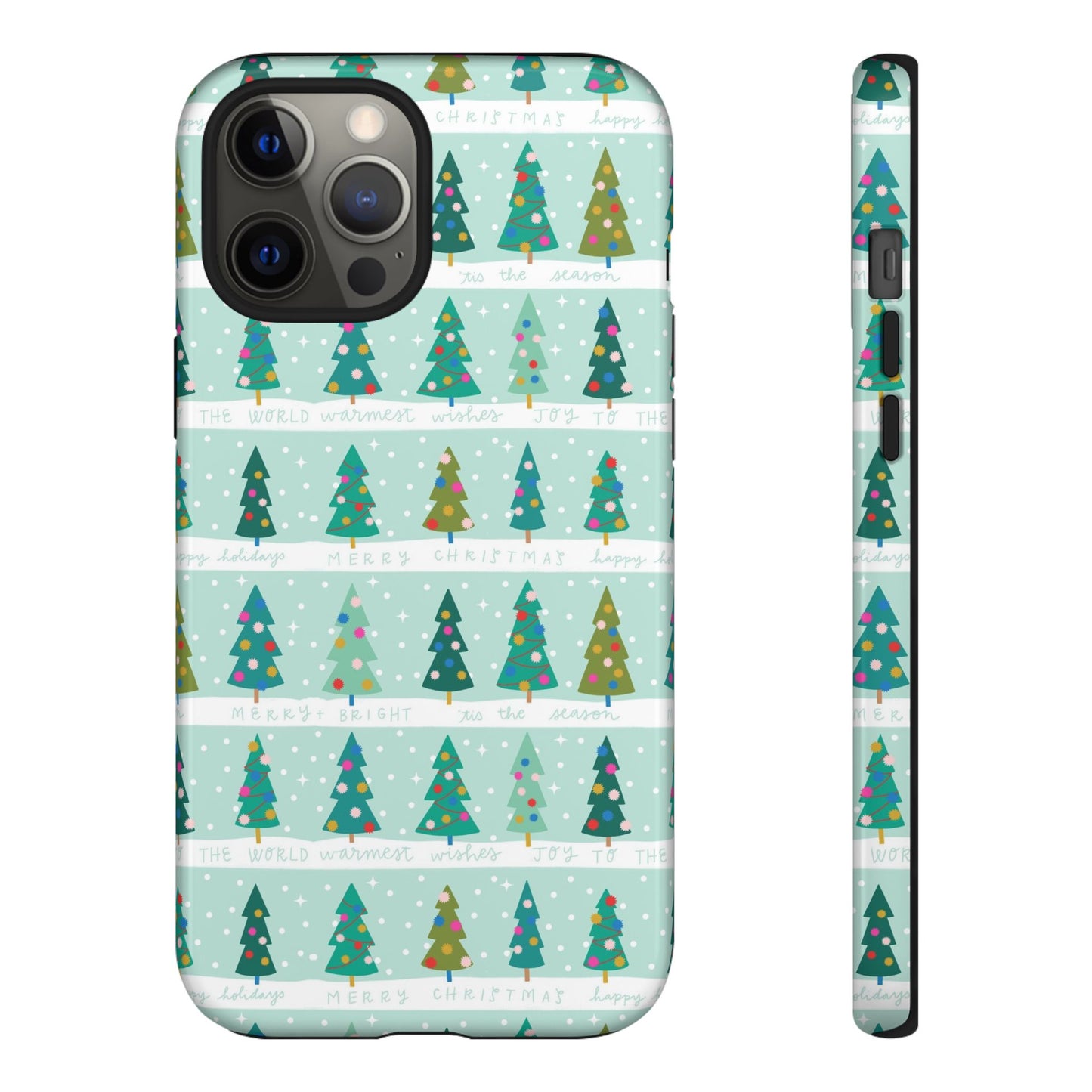 Christmas Trees Row - iPhone Case