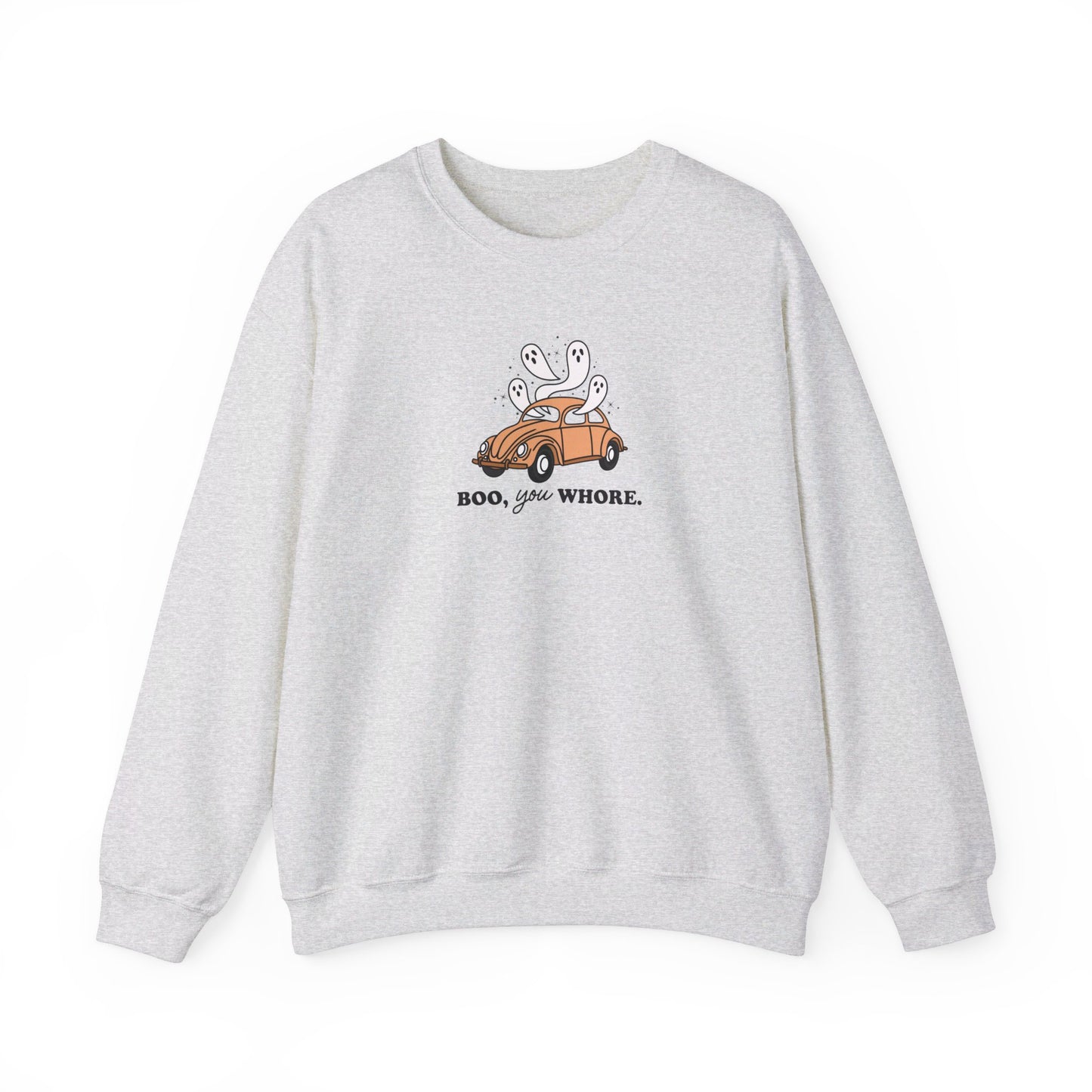 Boo Ghosts in Car - Funny Halloween Sweatshirt - Unisex Heavy Blend™ Crewneck Sweatshirt