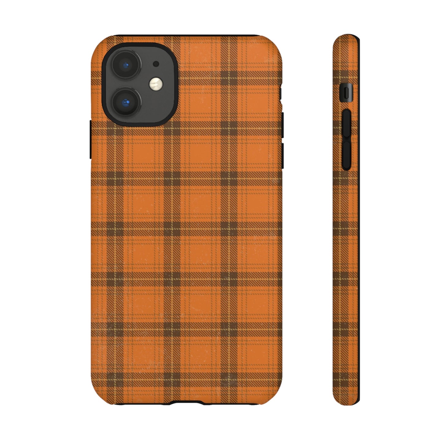 Autumn Orange Plaid - iPhone Case