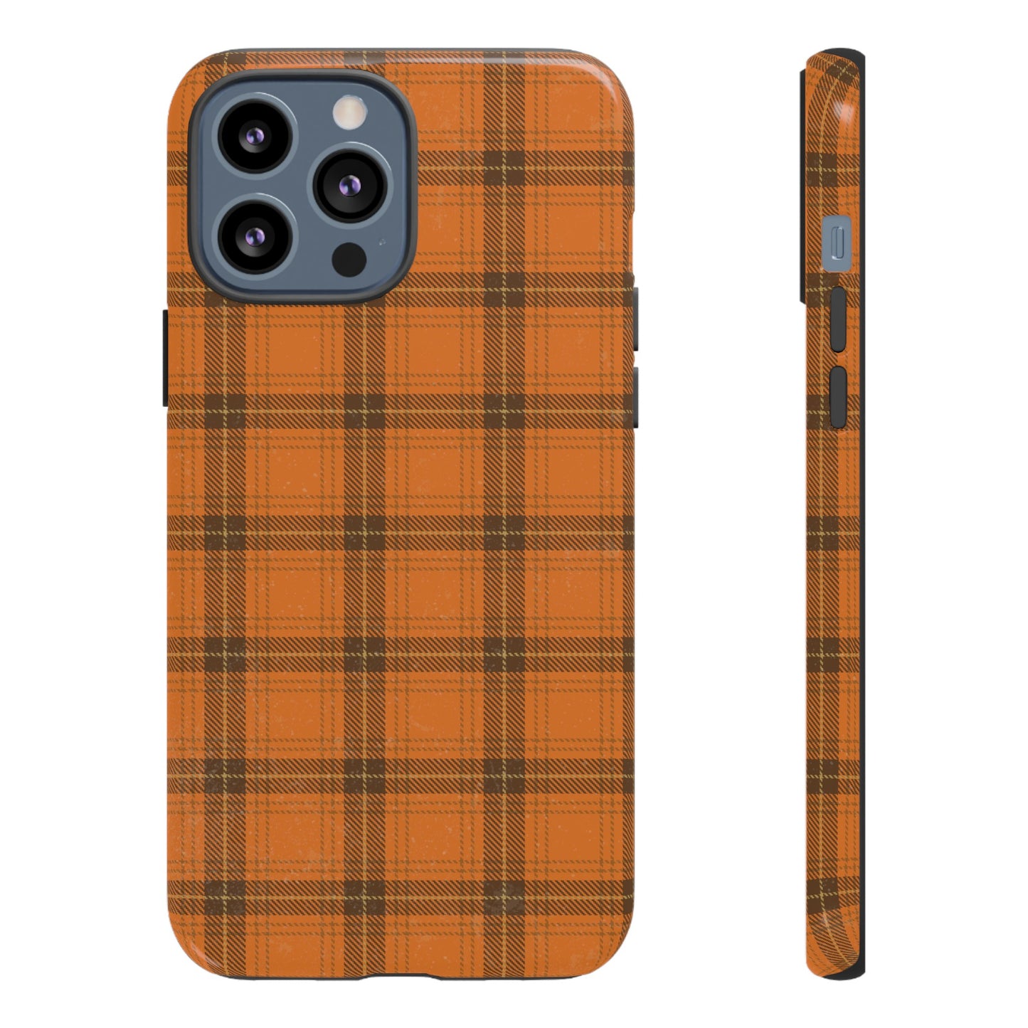 Autumn Orange Plaid - iPhone Case