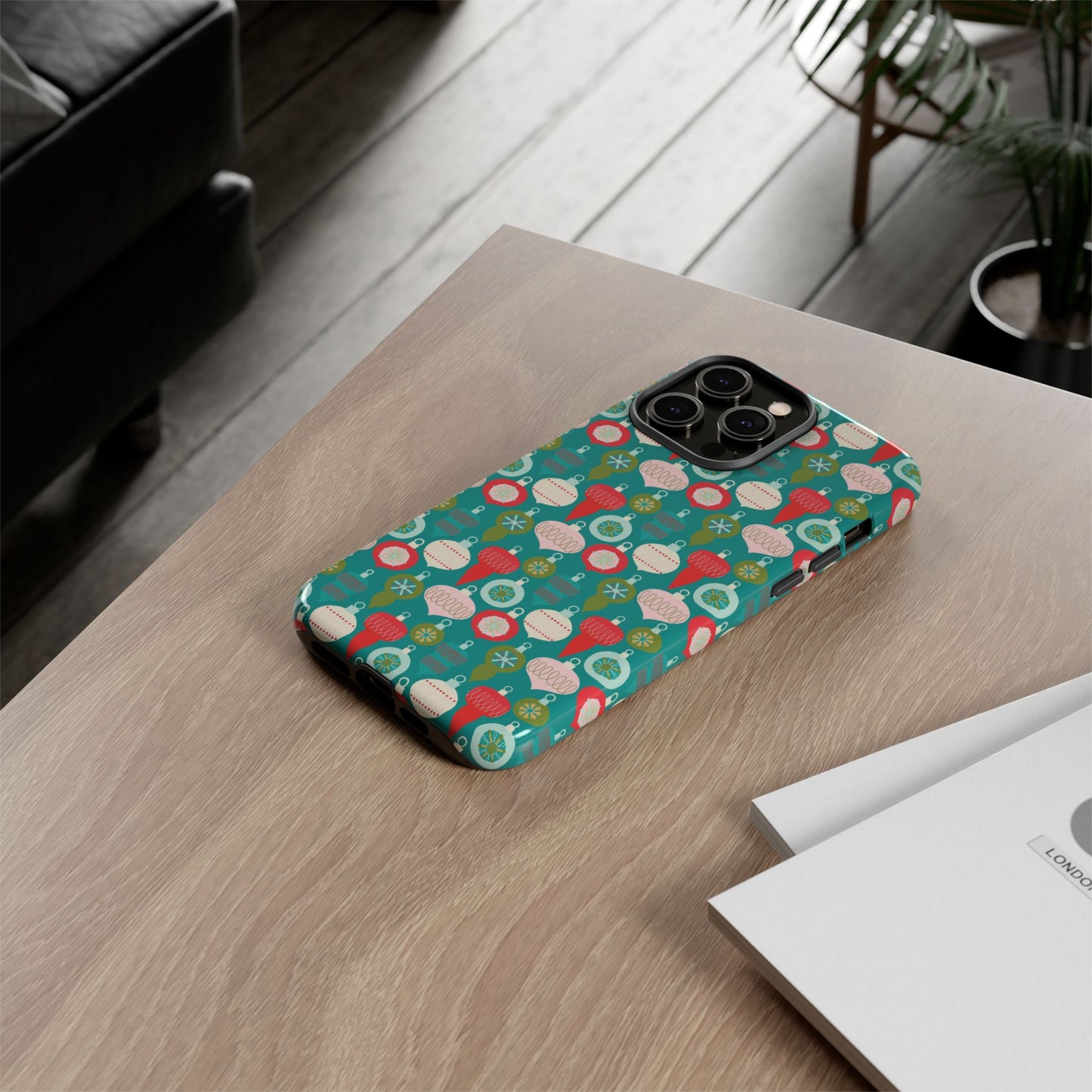 Christmas Ornaments - Green - iPhone Case