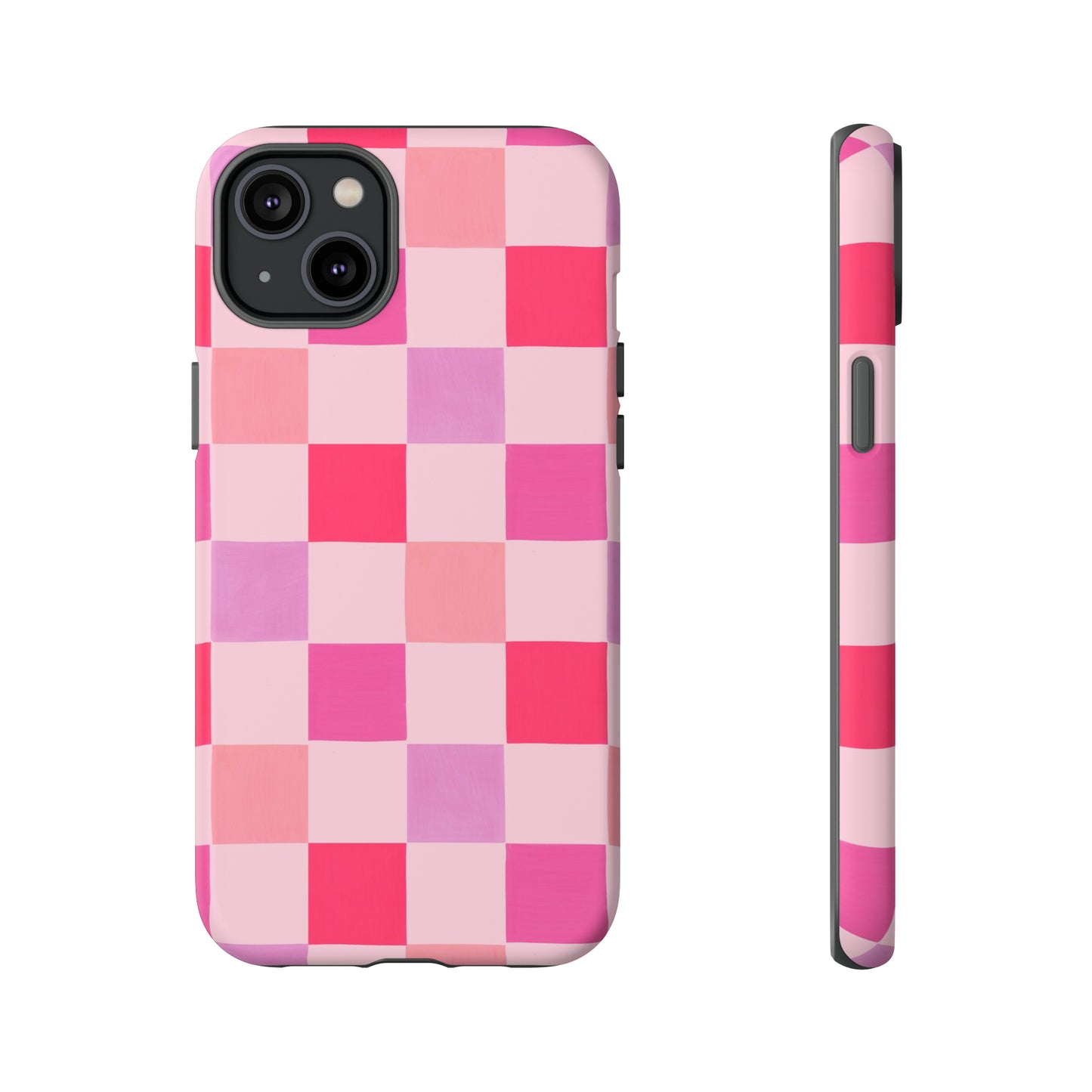 Pink Check Pattern iPhone Case