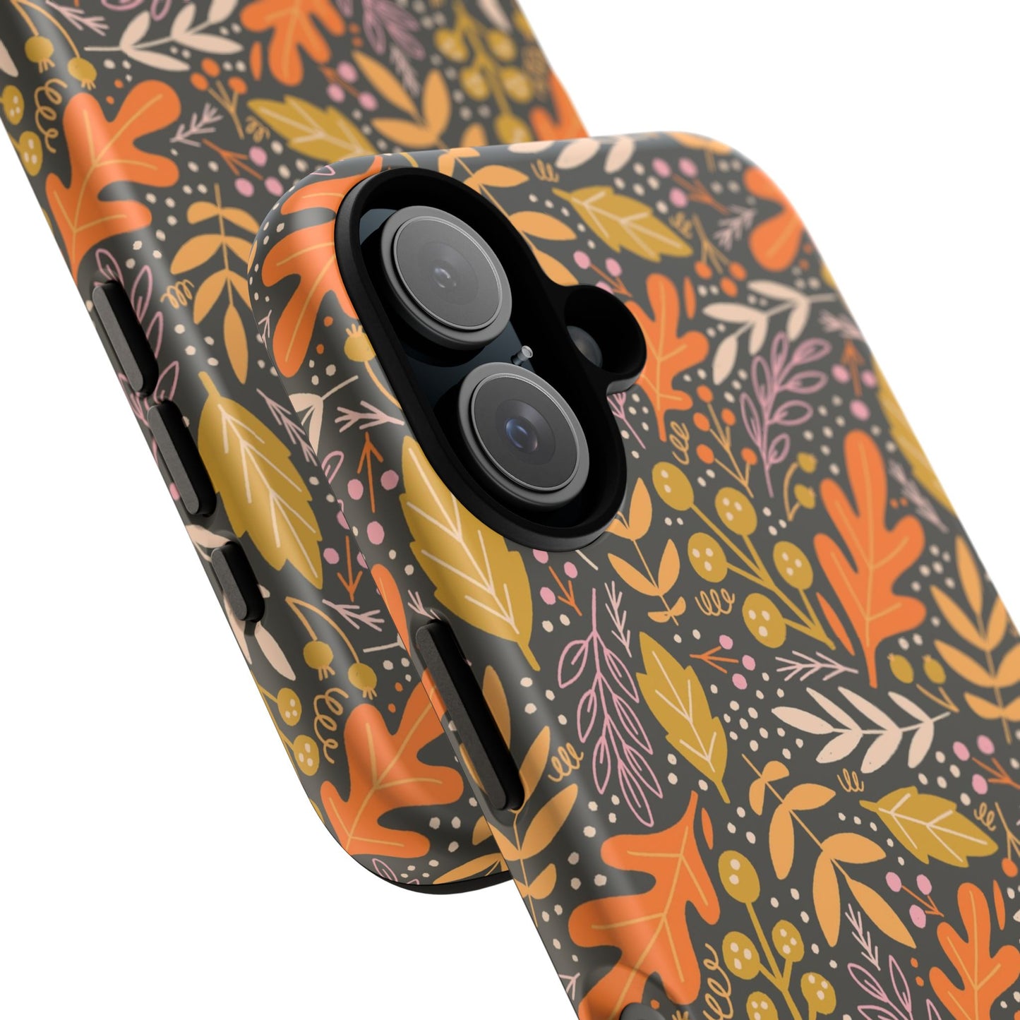 Dark Fall Foliage Leaves - iPhone Case