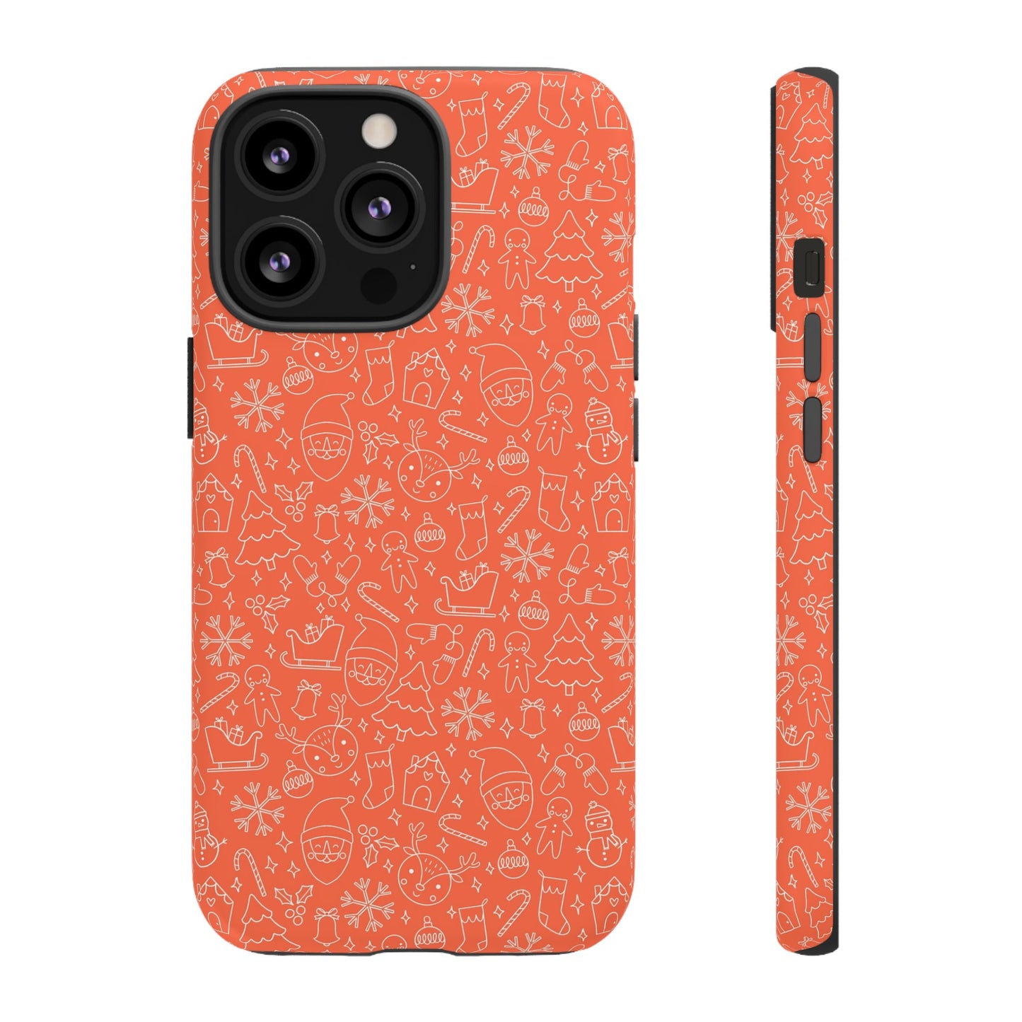 Christmas Doodles - Red - iPhone Case