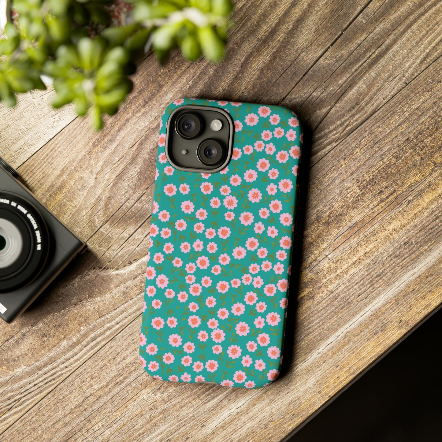 Spring Turquoise Florals - iPhone Case