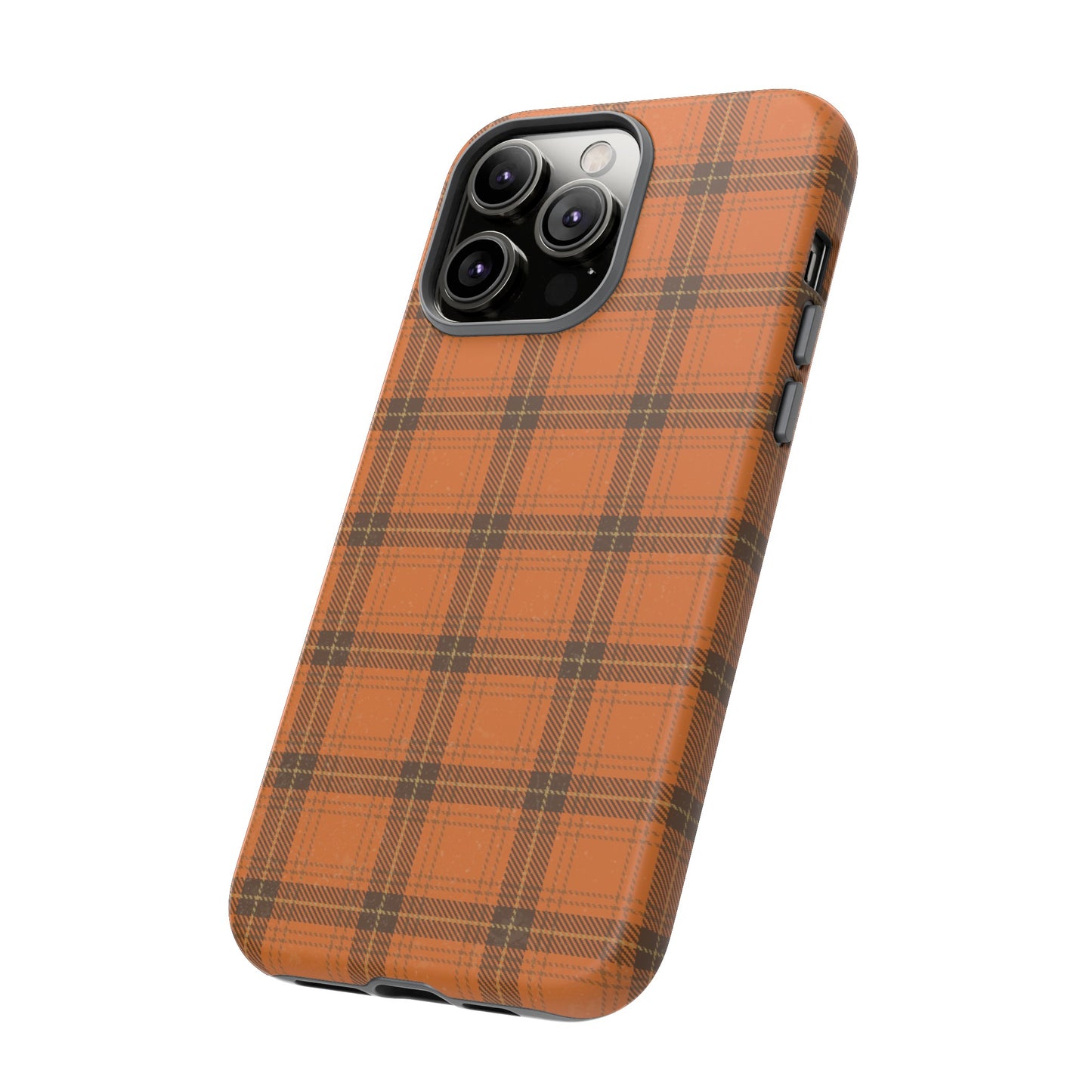 Autumn Orange Plaid - iPhone Case