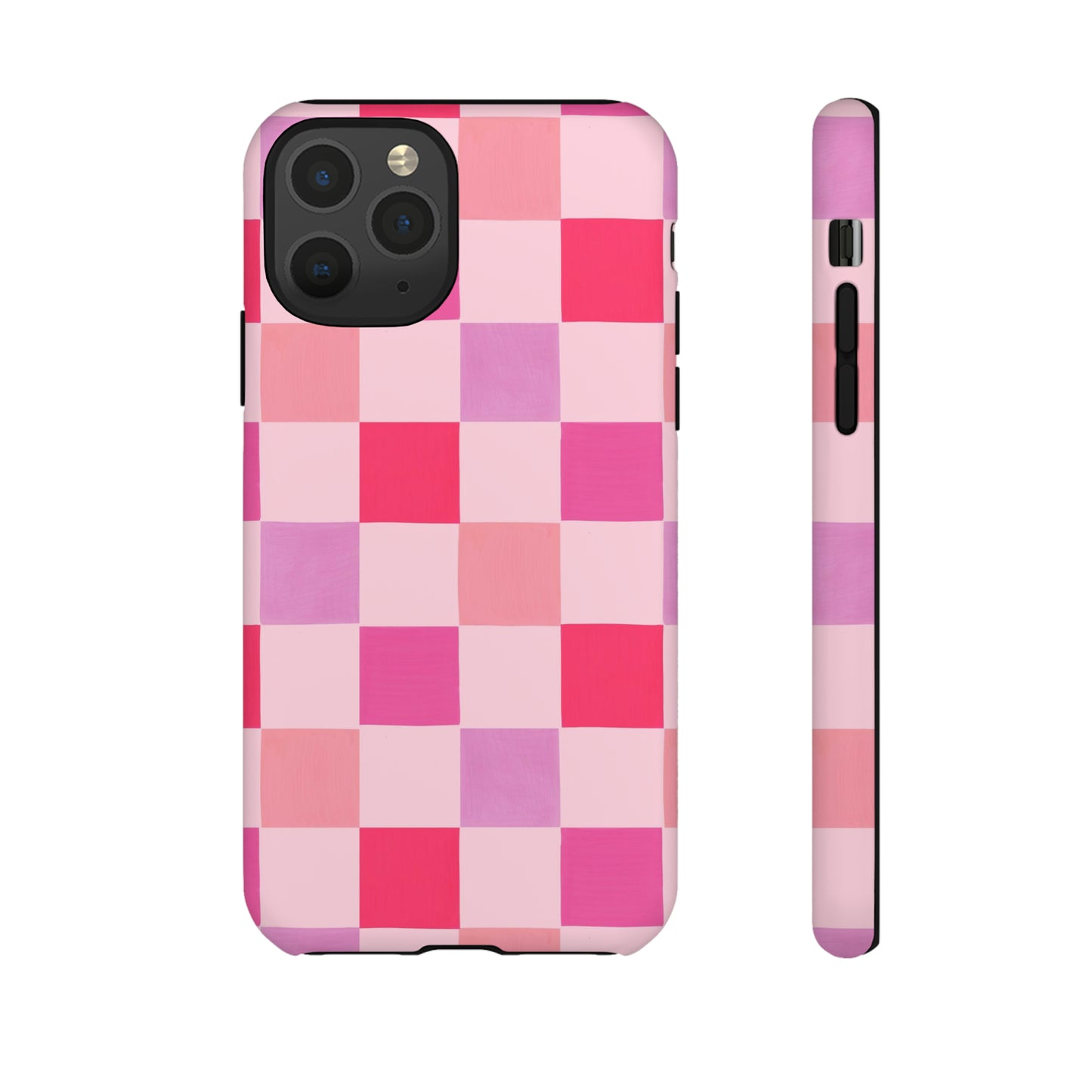 Pink Check Pattern iPhone Case