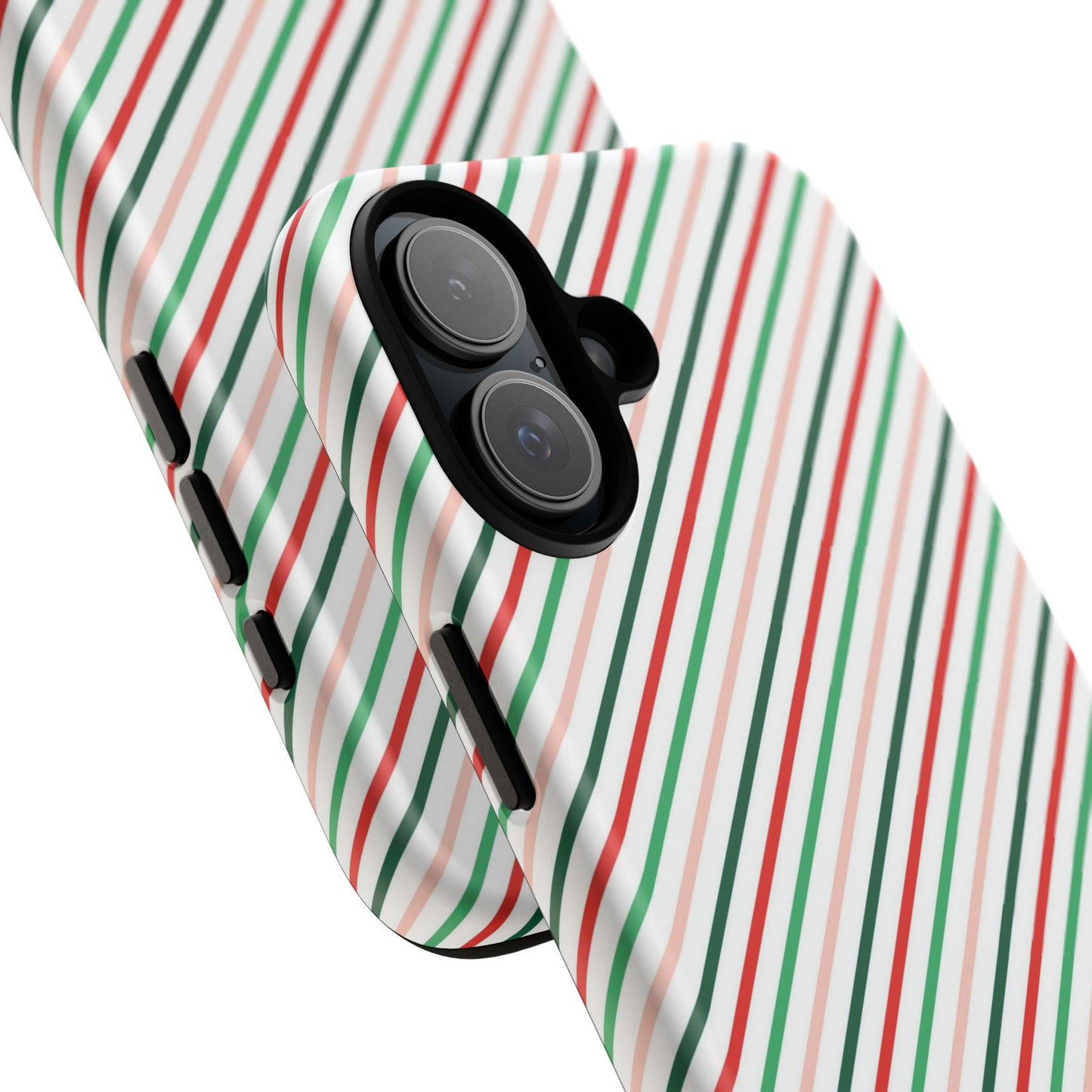 Christmas Diagonal Stripes - iPhone Case