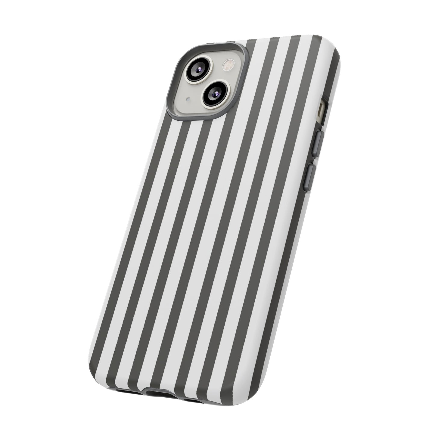 Halloween Black and White Vertical Stripes - iPhone Case